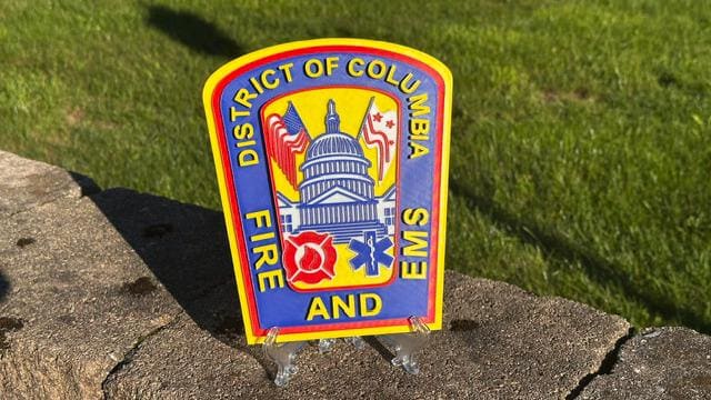 DC Fire & EMS 3D Display Plaque: First Responder Wall Art Firefighter Gift D.C.