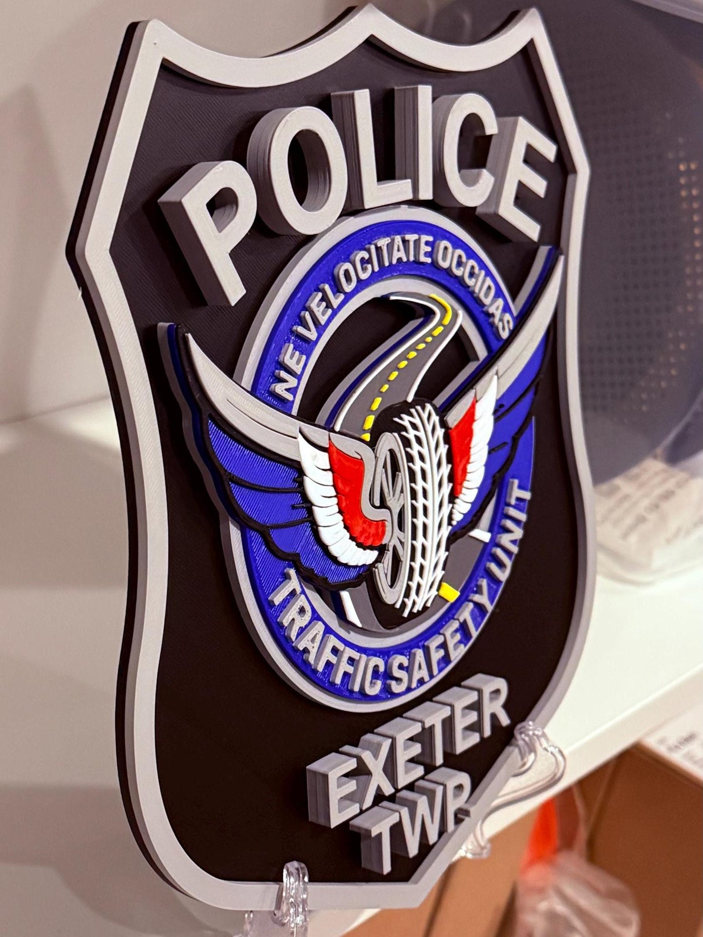 Exeter TWP Police Plaque: 3D Embossed First Responder Wall Art Pennsylvania