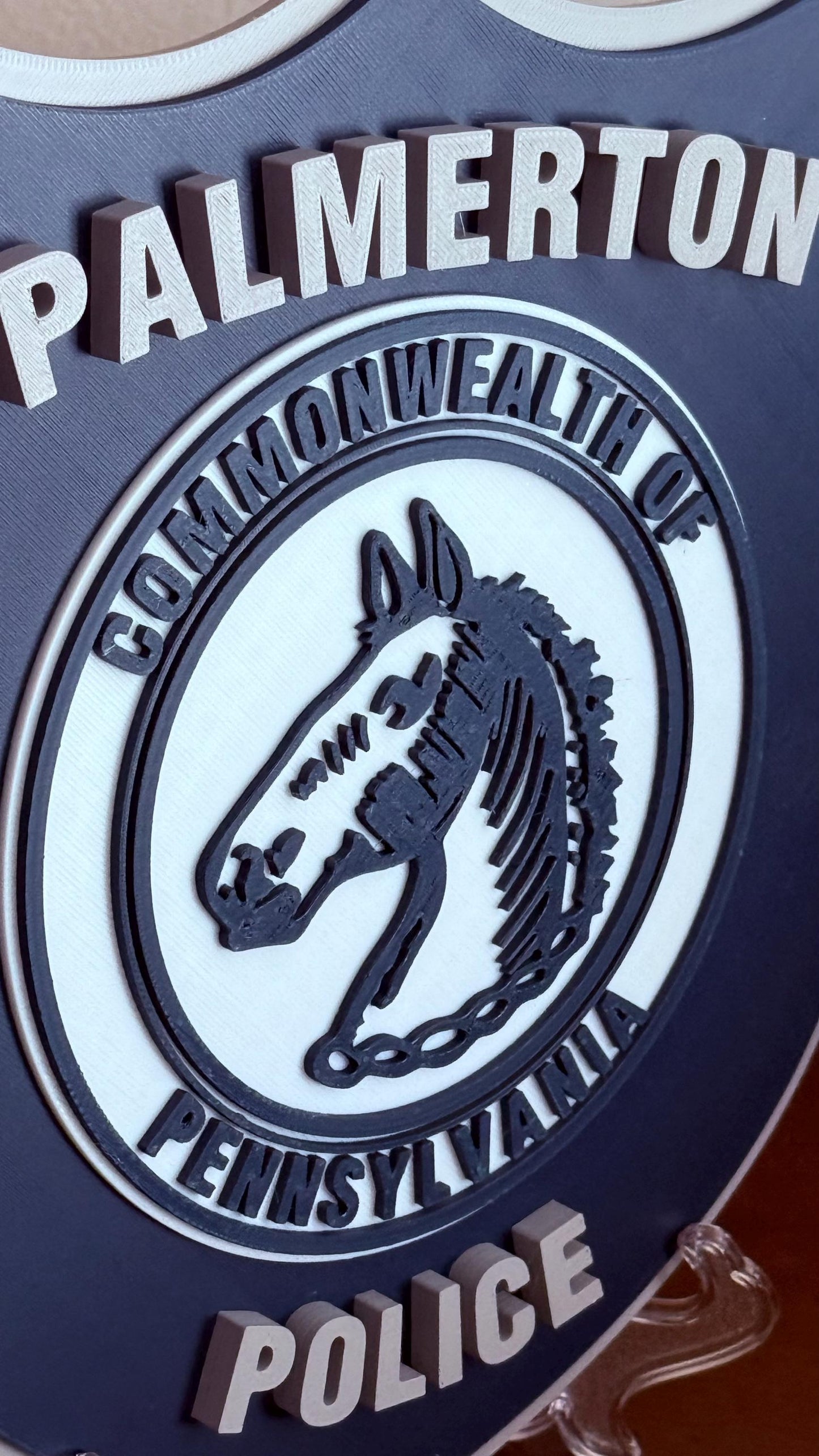 Palmerton Police Department 3D Embossed Plaque - Pennsylvania First Responder Wall Art