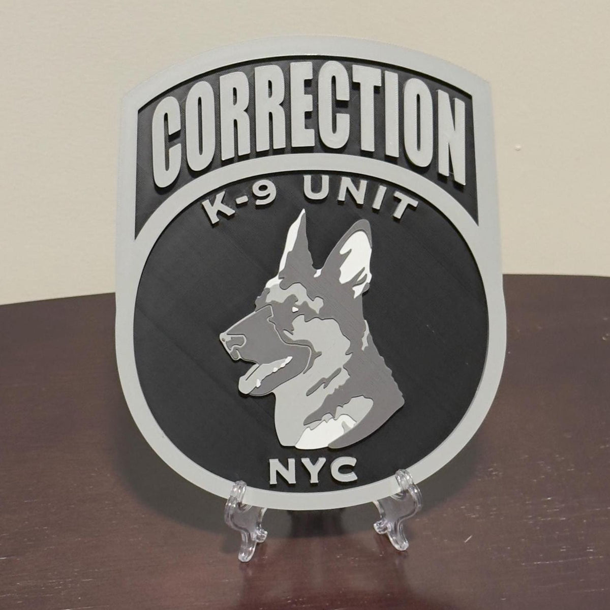 NYC Corrections K9 Unit 3D Display Plaque - First Responder New York