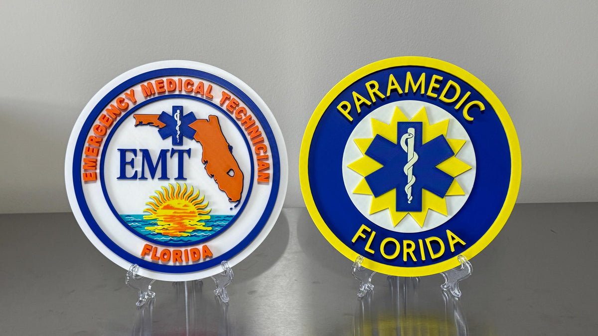 Florida EMT Plaque: First Responder Display Plaque