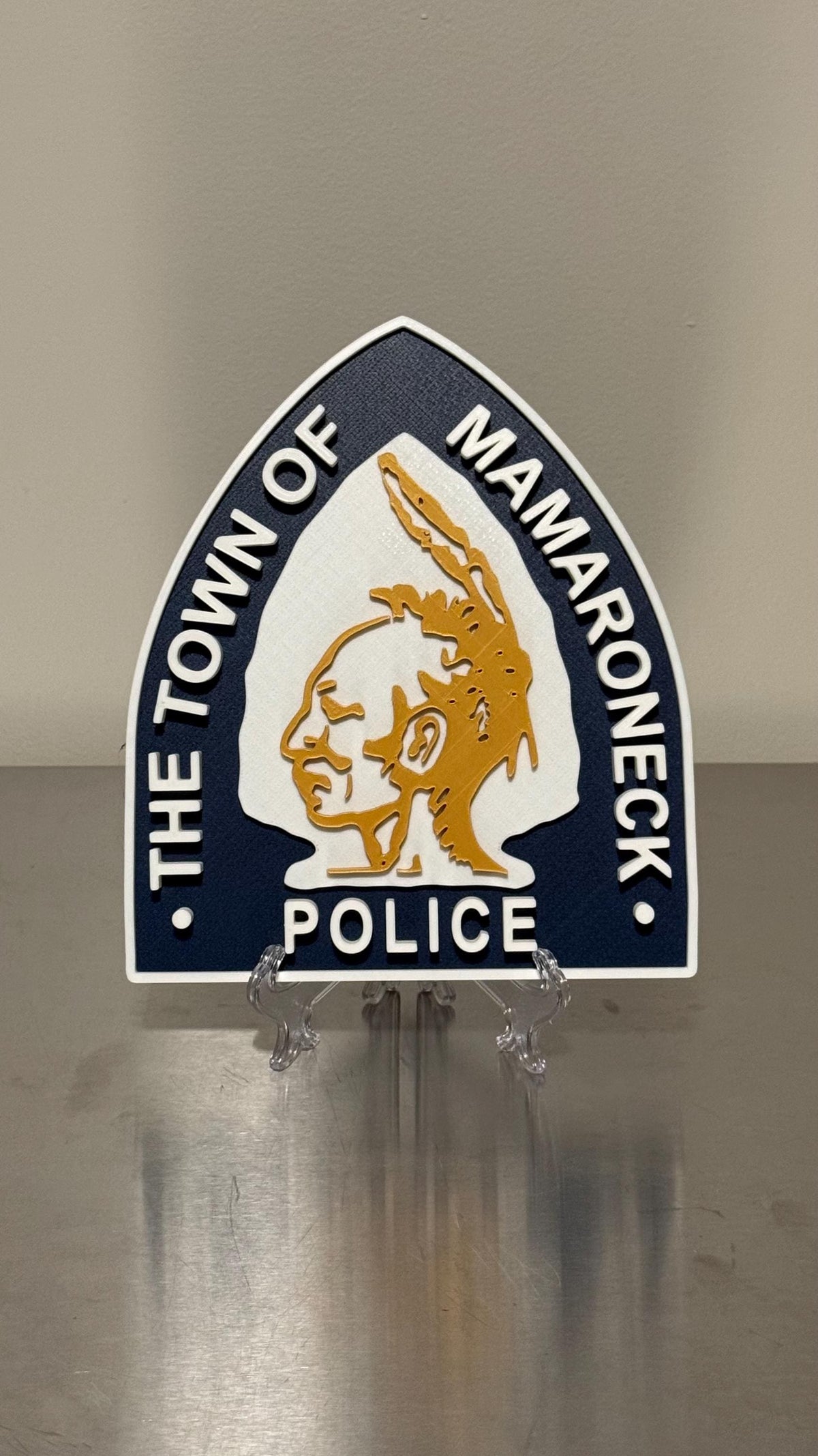 The Town Of Mamaroneck Police Department 3D Embossed Display Plaque NY Police Gift New York