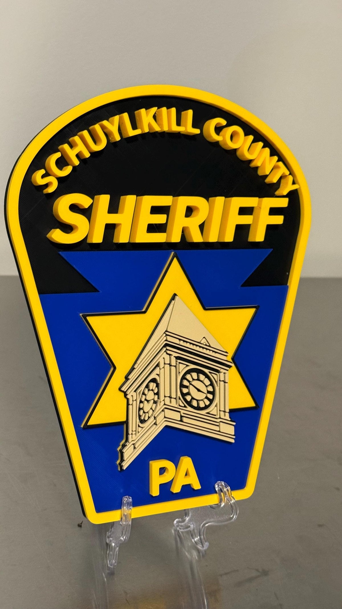 Schuylkill County Sheriff 3D Display Plaque - First Responder Display Plaque PA Pennsylvania