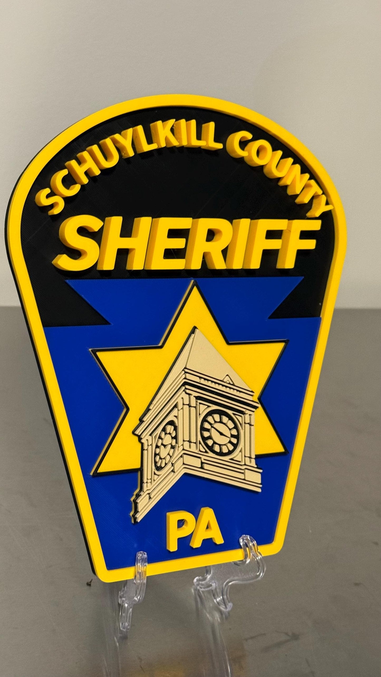 Schuylkill County Sheriff 3D Display Plaque - First Responder Wall Art PA Pennsylvania