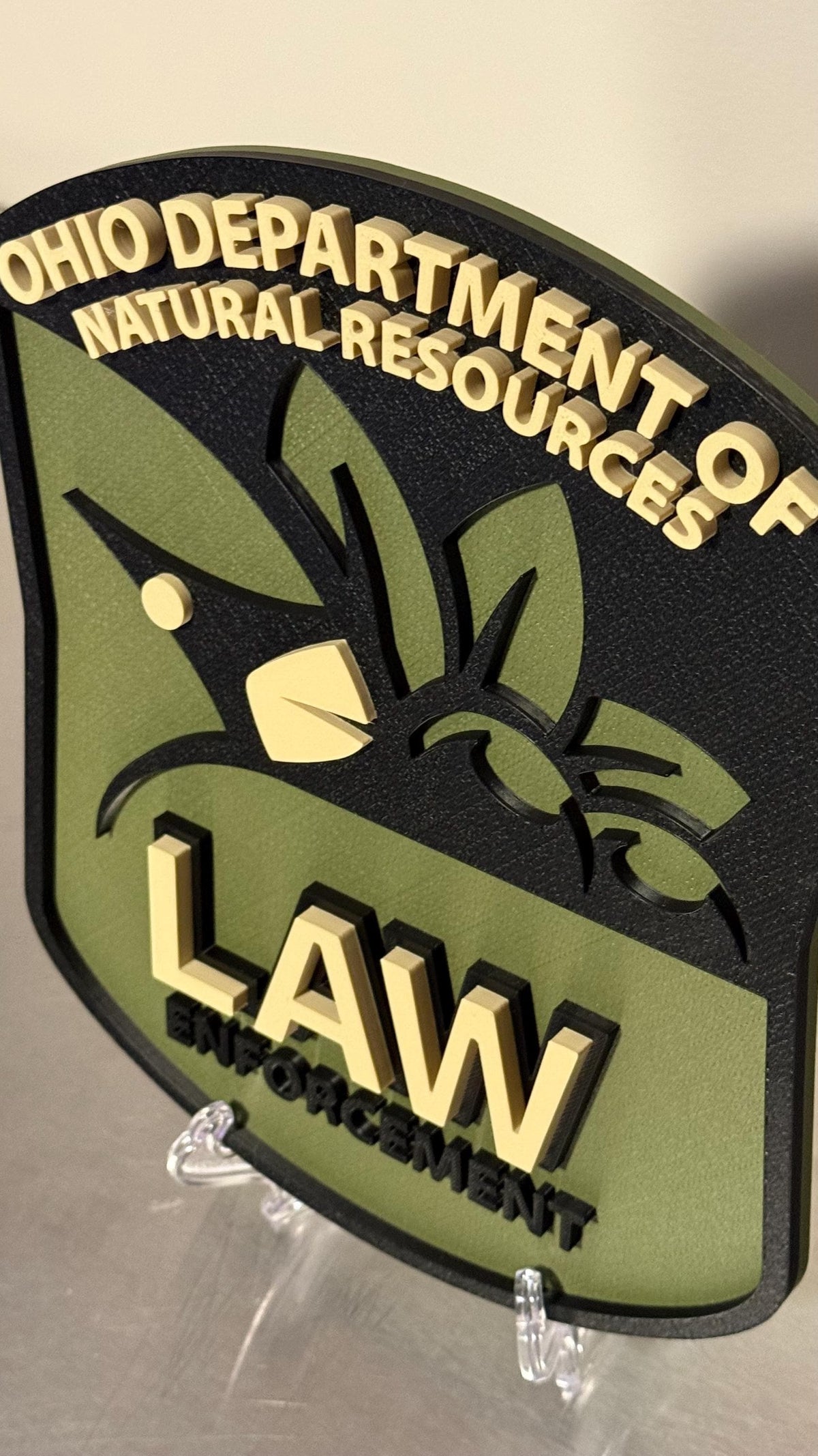 ODNR Law Enforcement 3D Display Plaque - Ohio First Responder Display Plaque