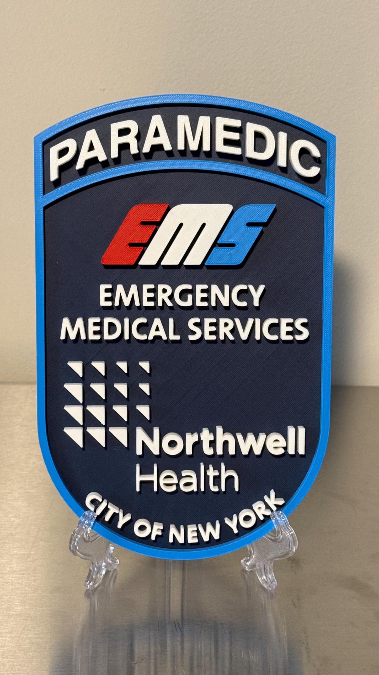 Northwell Health EMS 3D Display Plaque EMT Paramedic First Responder Gift New York