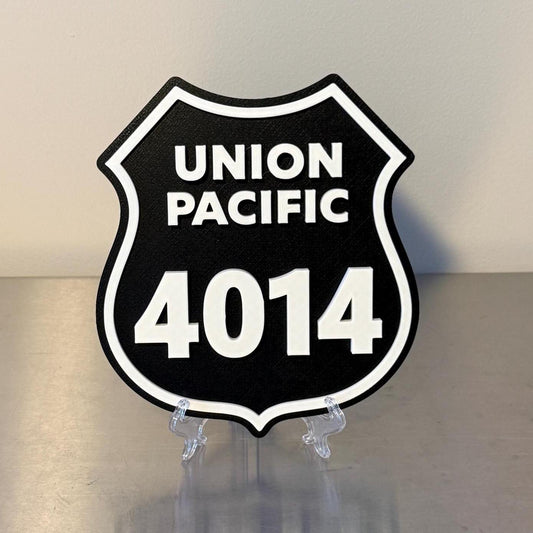 Union Pacific Railroad 3D Plaque 9" Shelf Or Wall Display Train Plaque Big Boy 4014