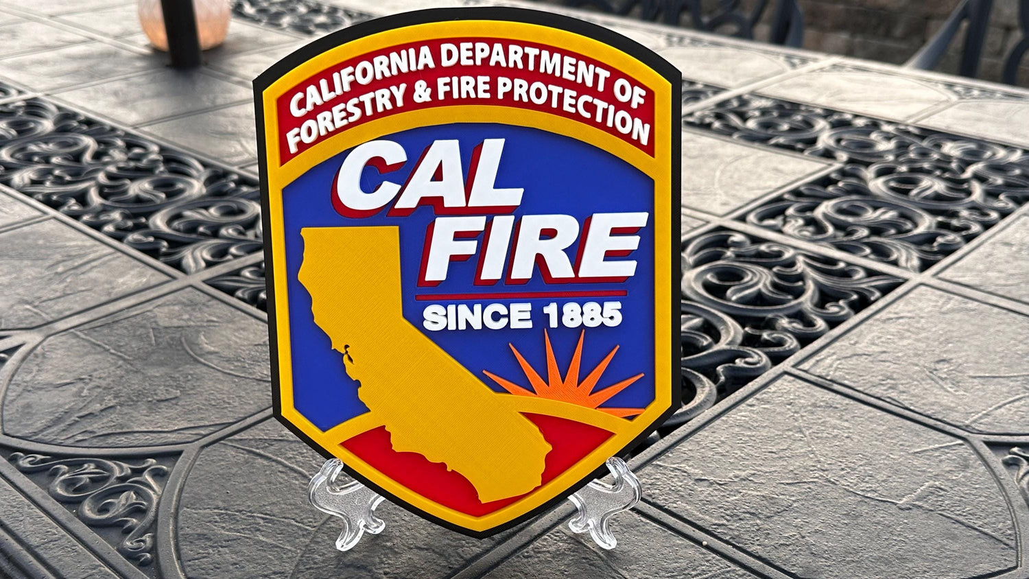 CAL Fire California Emblem 3D Plaque - First Responder Wall Art Firefighter Gift California