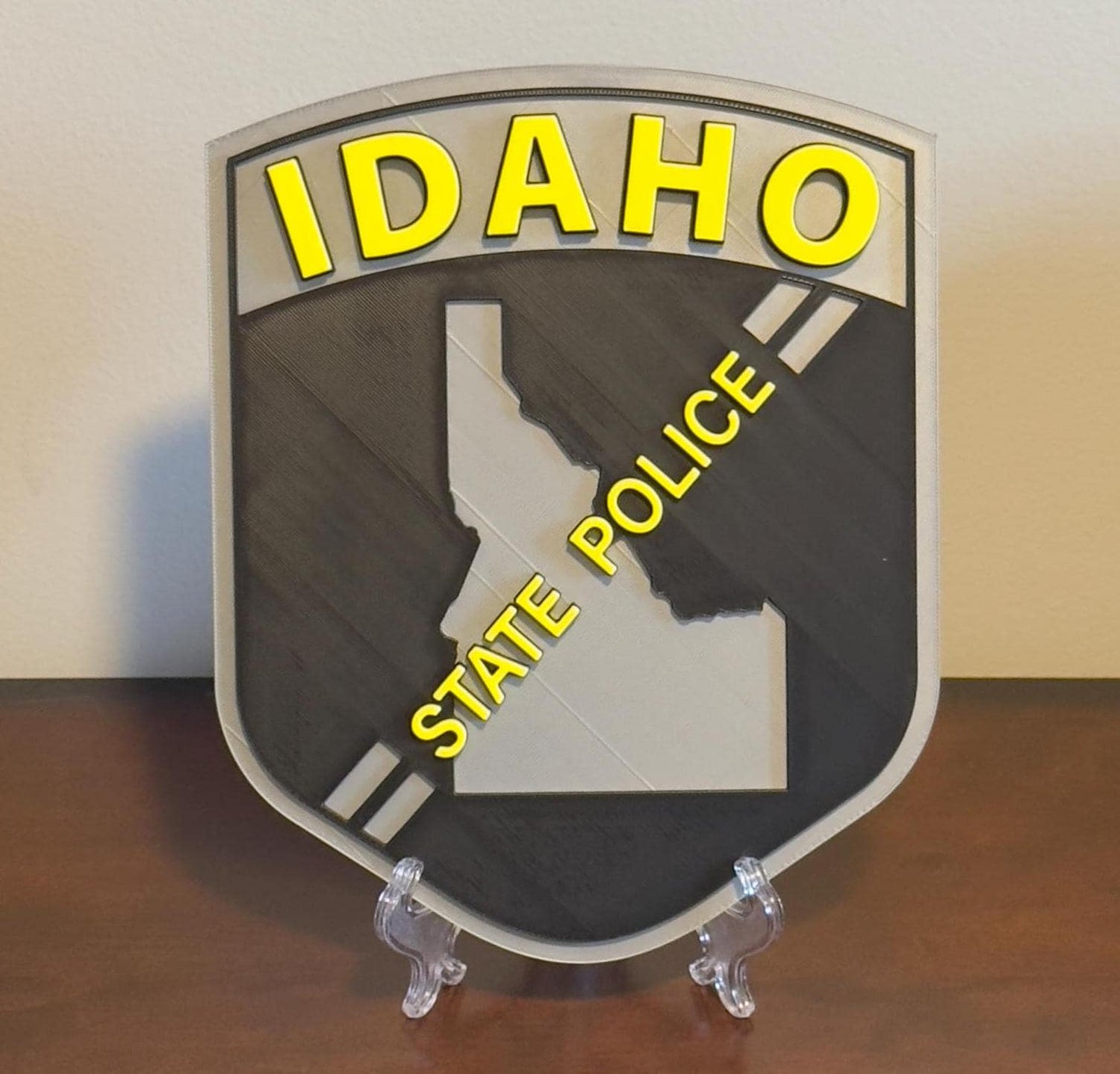 Idaho State Police 3D Embossed Plaque: First Responder Wall Decor