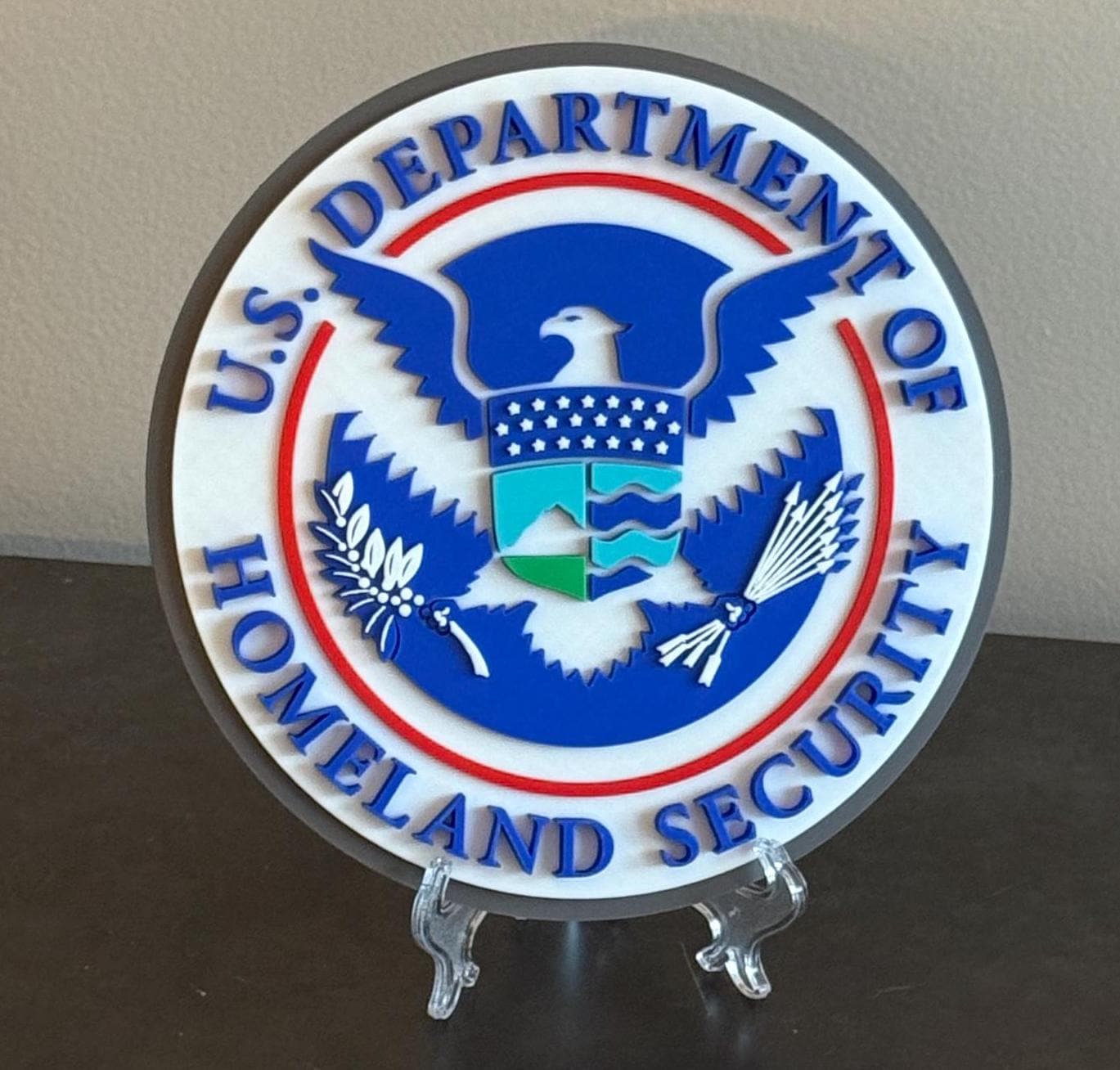 DHS 3D Embossed Plaque: First Responder Wall Art Homeland Security Government