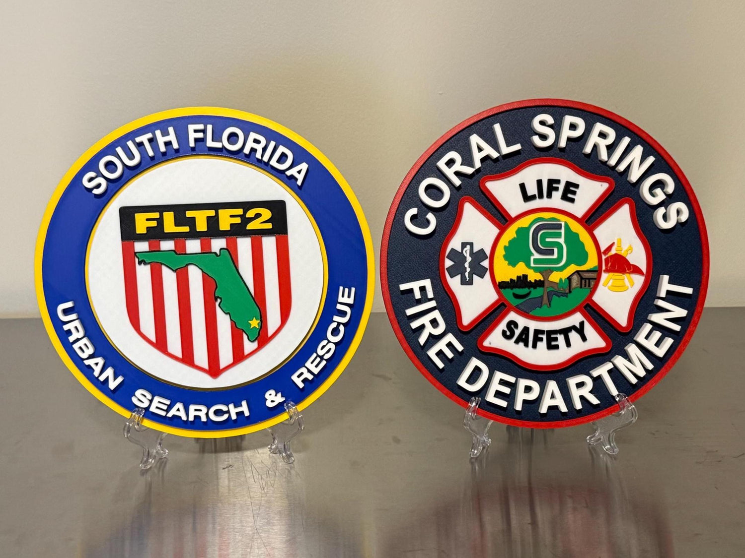 Coral Springs Fire Department 3D Plaque: First Responder Gift Florida