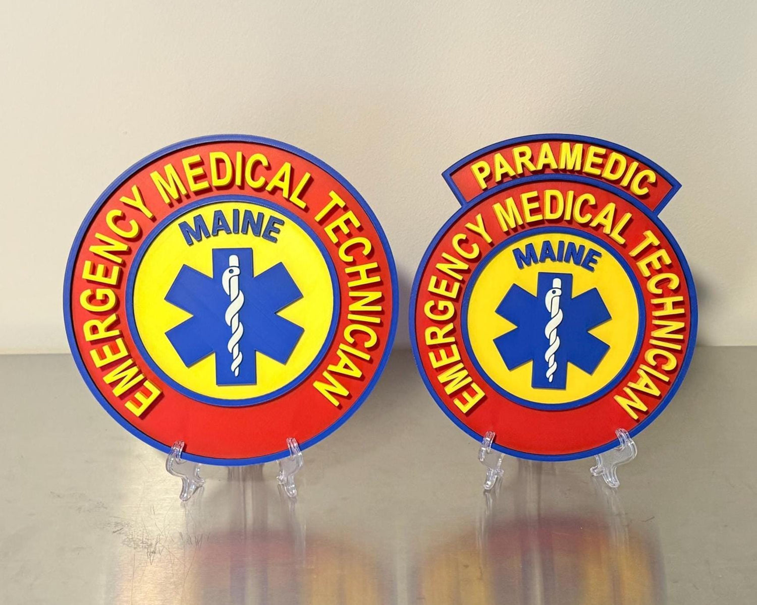 Maine EMT & Paramedic EMS 3D Embossed Display Plaque ME