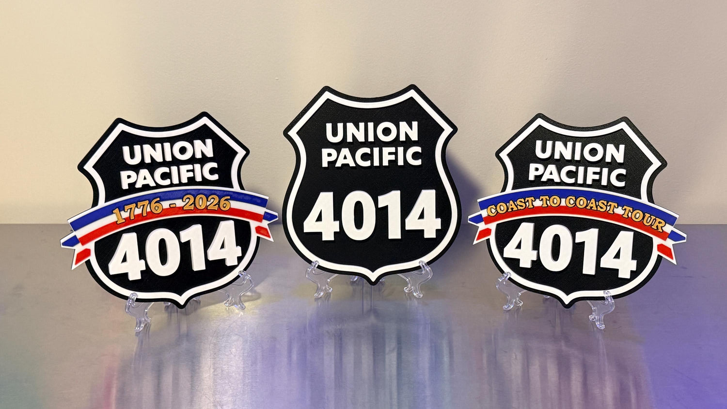 Union Pacific Railroad 3D Plaque 9" Shelf Or Wall Display Train Plaque Big Boy 4014