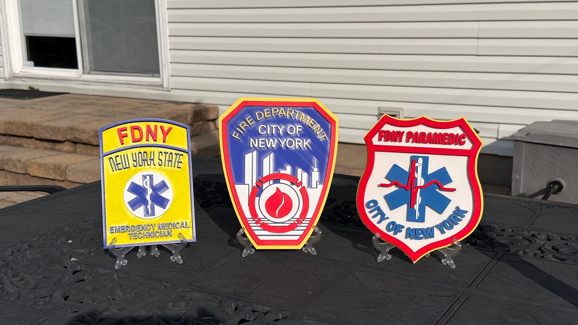 FDNY EMT Display Plaque First Responder Wall Decor Ems Gift NYCEMS