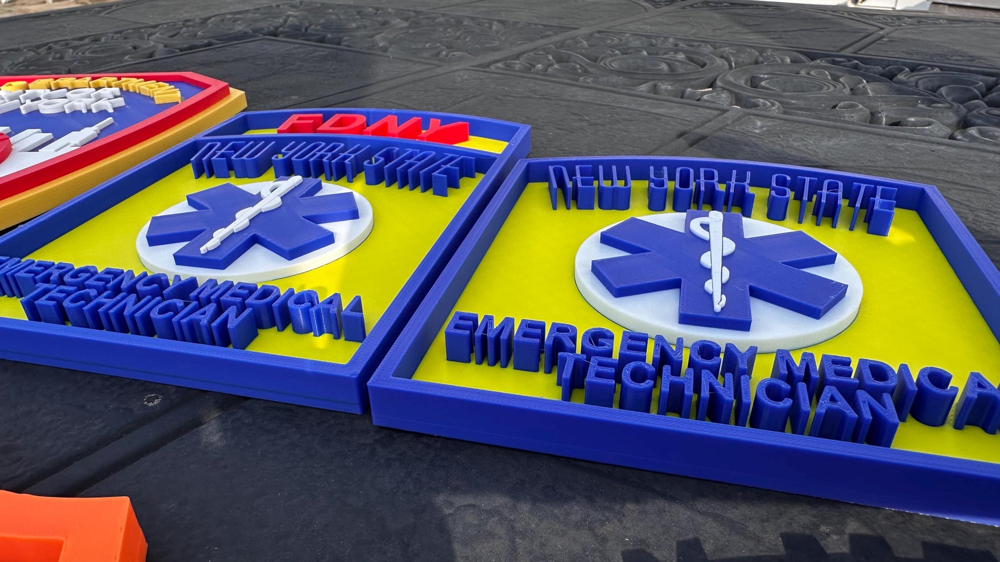NYC EMS 3D Embossed Plaque: First Responder Wall Art New York