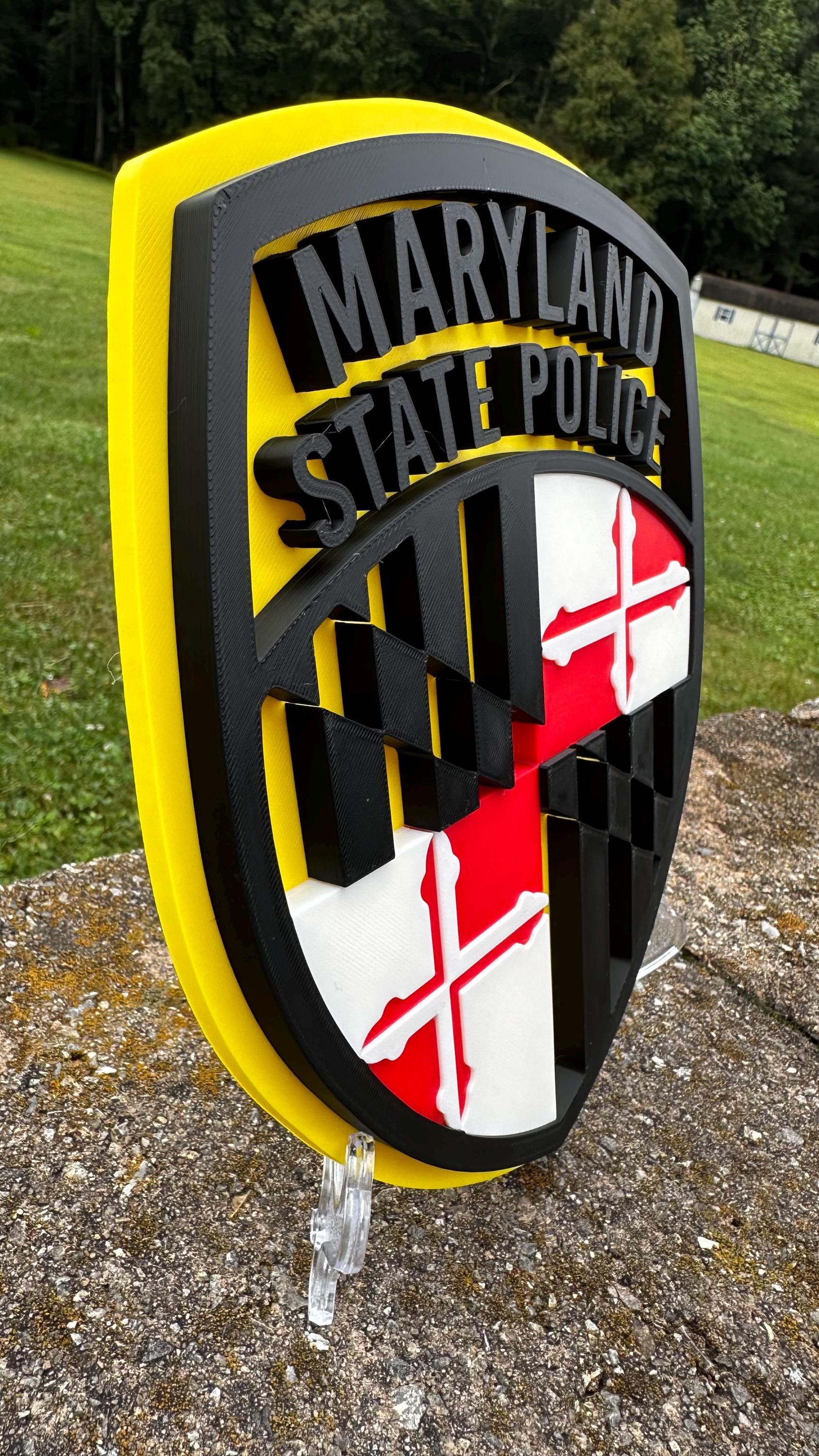 Maryland State Police Plaque: First Responder Wall Art