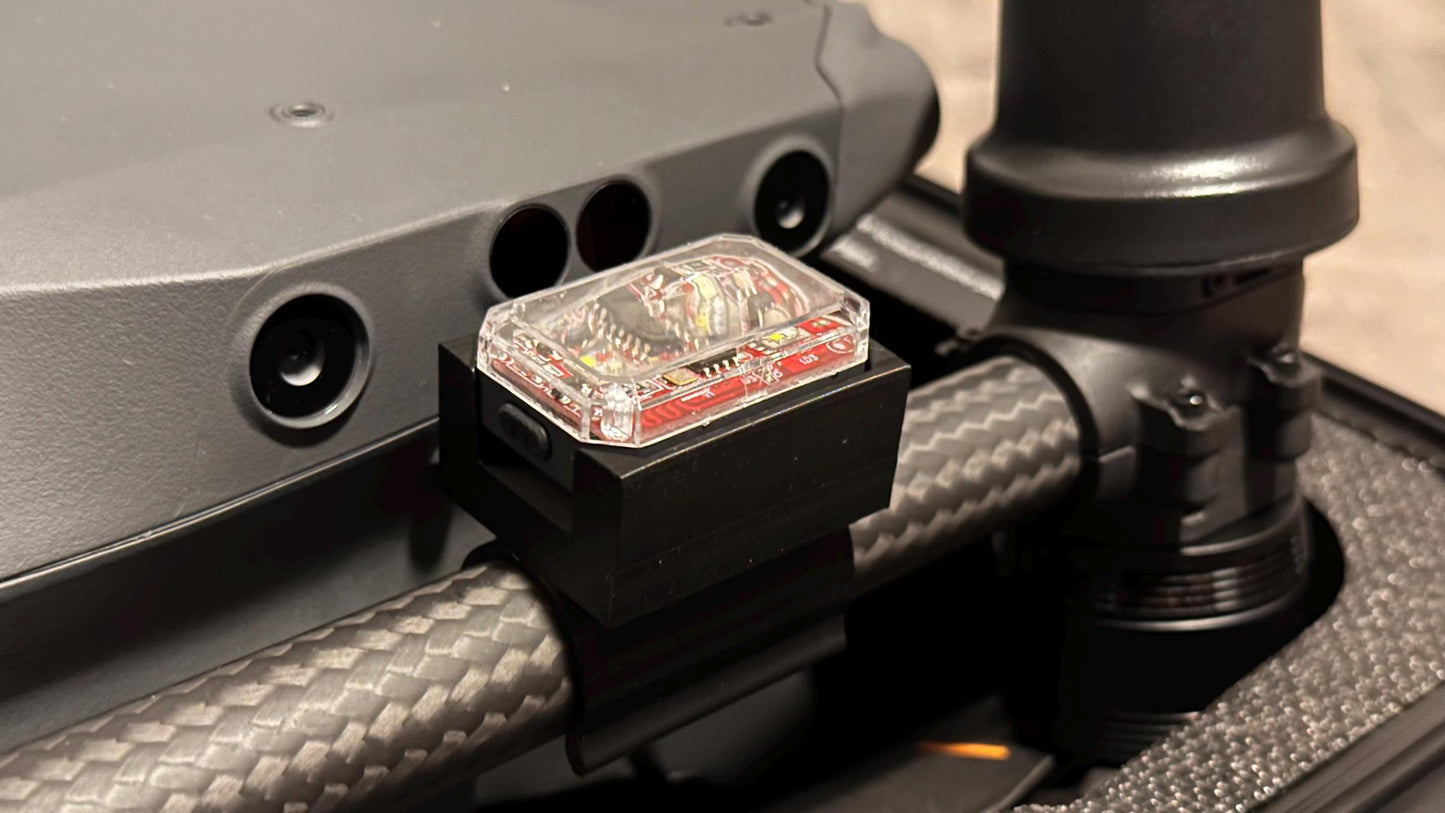 DJI Matrice 30T Arm Mount: Firehouse Strobe, Air Tag, Tracki GPS Display Plaque