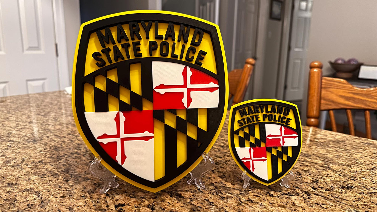 Maryland State Police Plaque: First Responder Wall Art