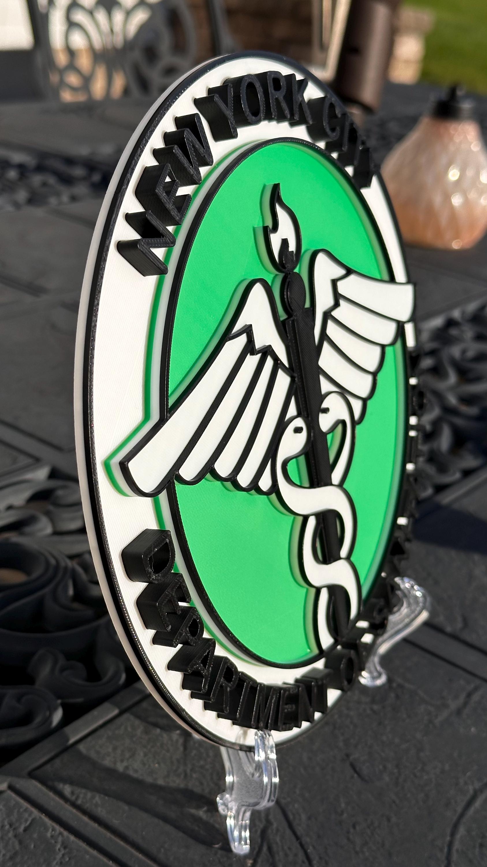 DSNY New York City Department of Sanitation 3D Plaque - First Responder Wall Art New York