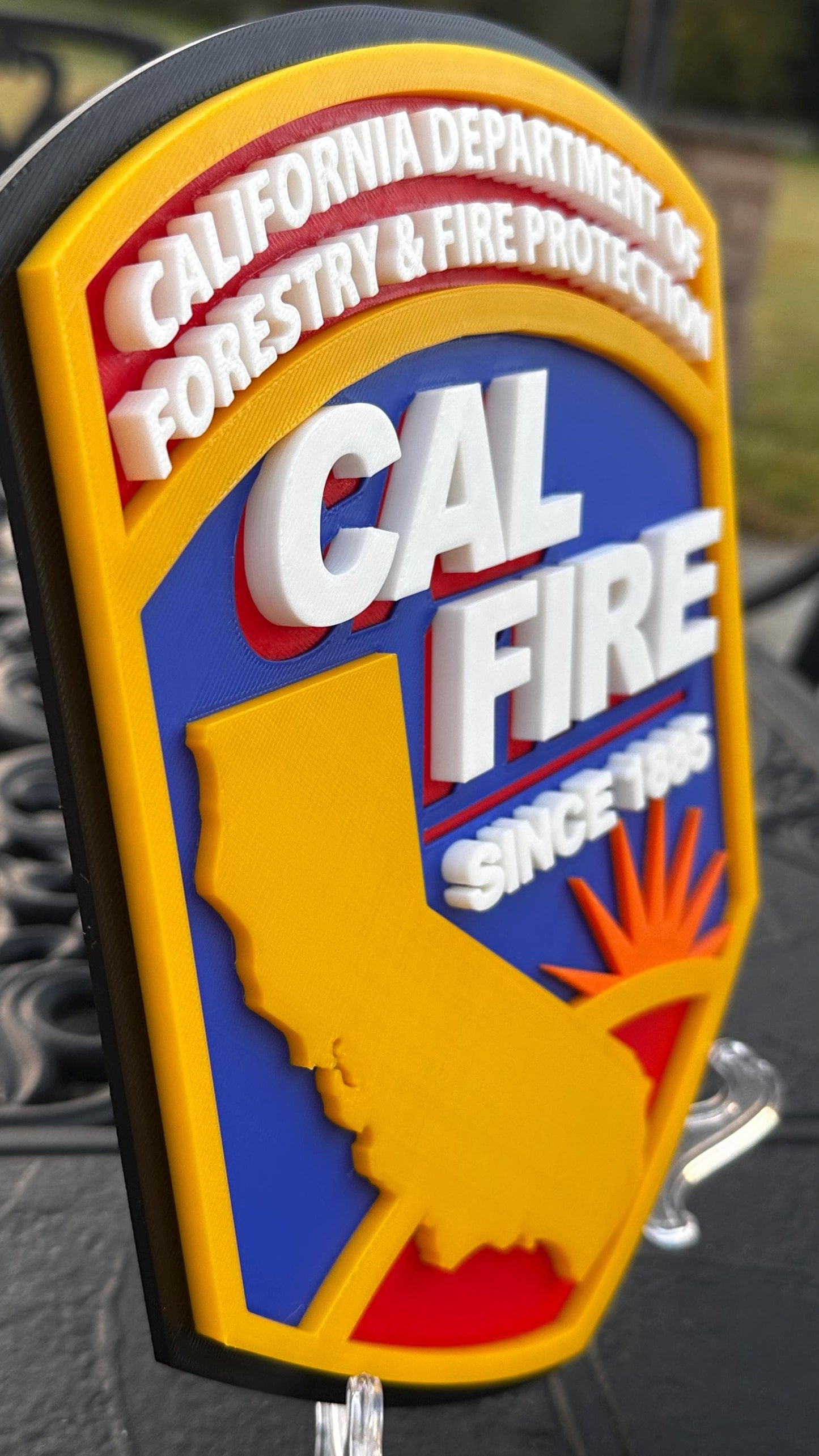 CAL Fire California Emblem 3D Plaque - First Responder Wall Art Firefighter Gift California