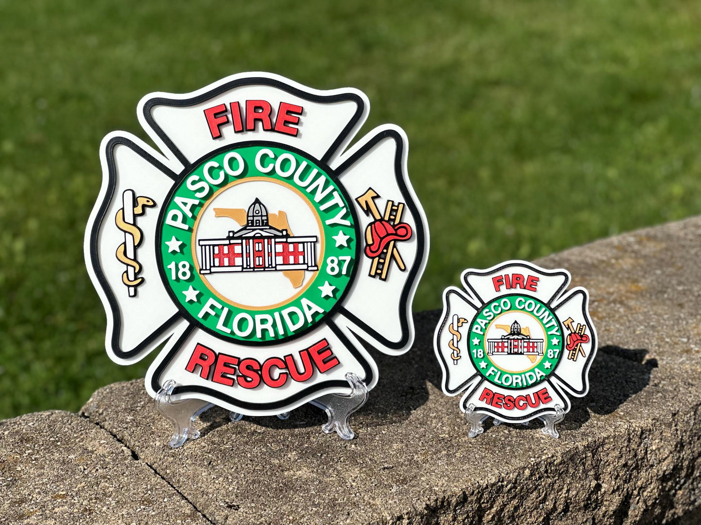Pasco County Fire Department Plaque: 3D First Responder Wall Art Florida