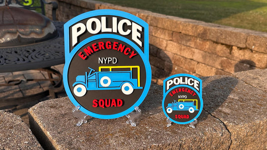 NYPD ESU SOD Plaque: 3D Police - Wall or Shelf Display