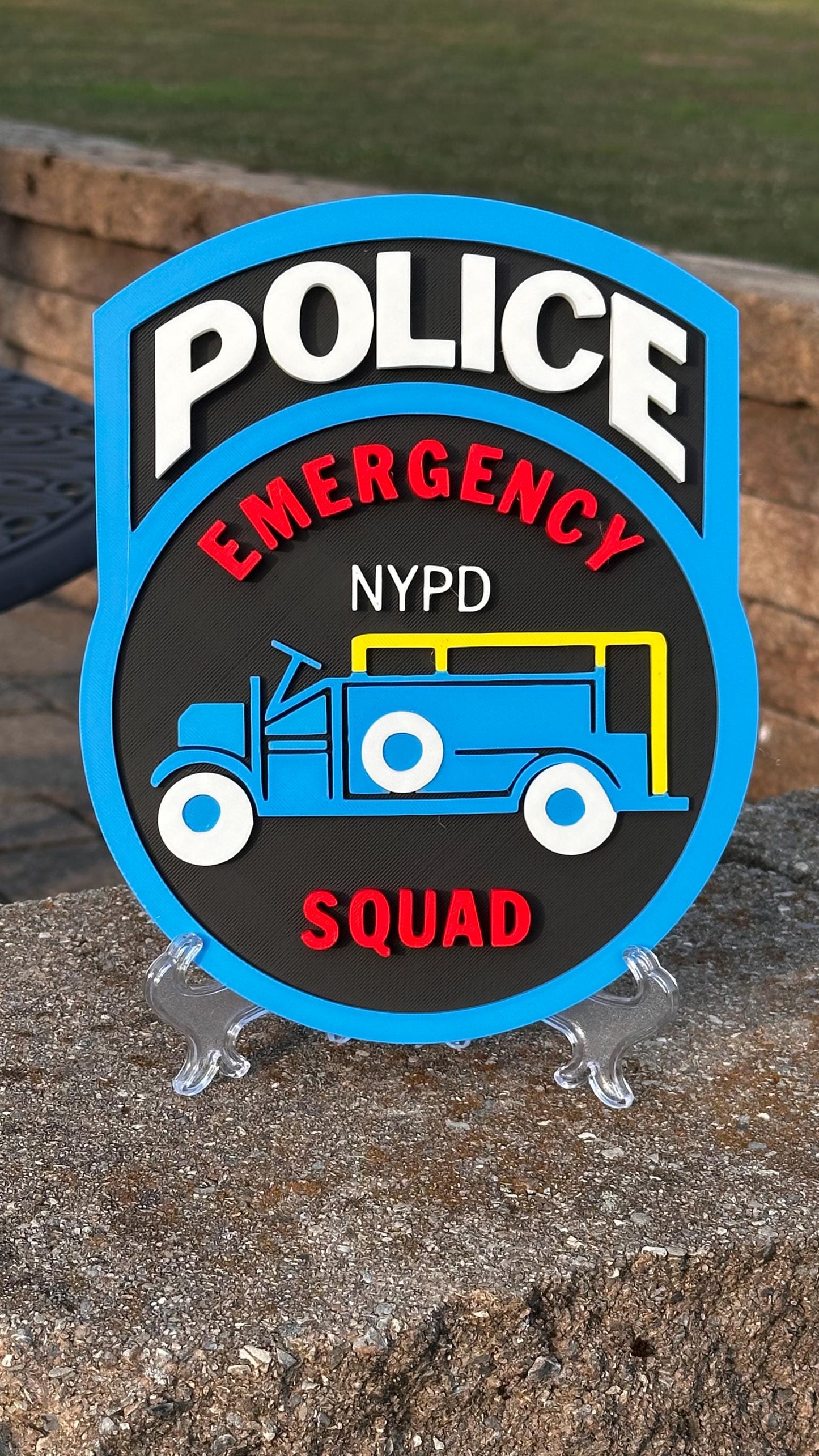 NYPD ESU SOD Plaque: 3D Police - Wall or Shelf Display
