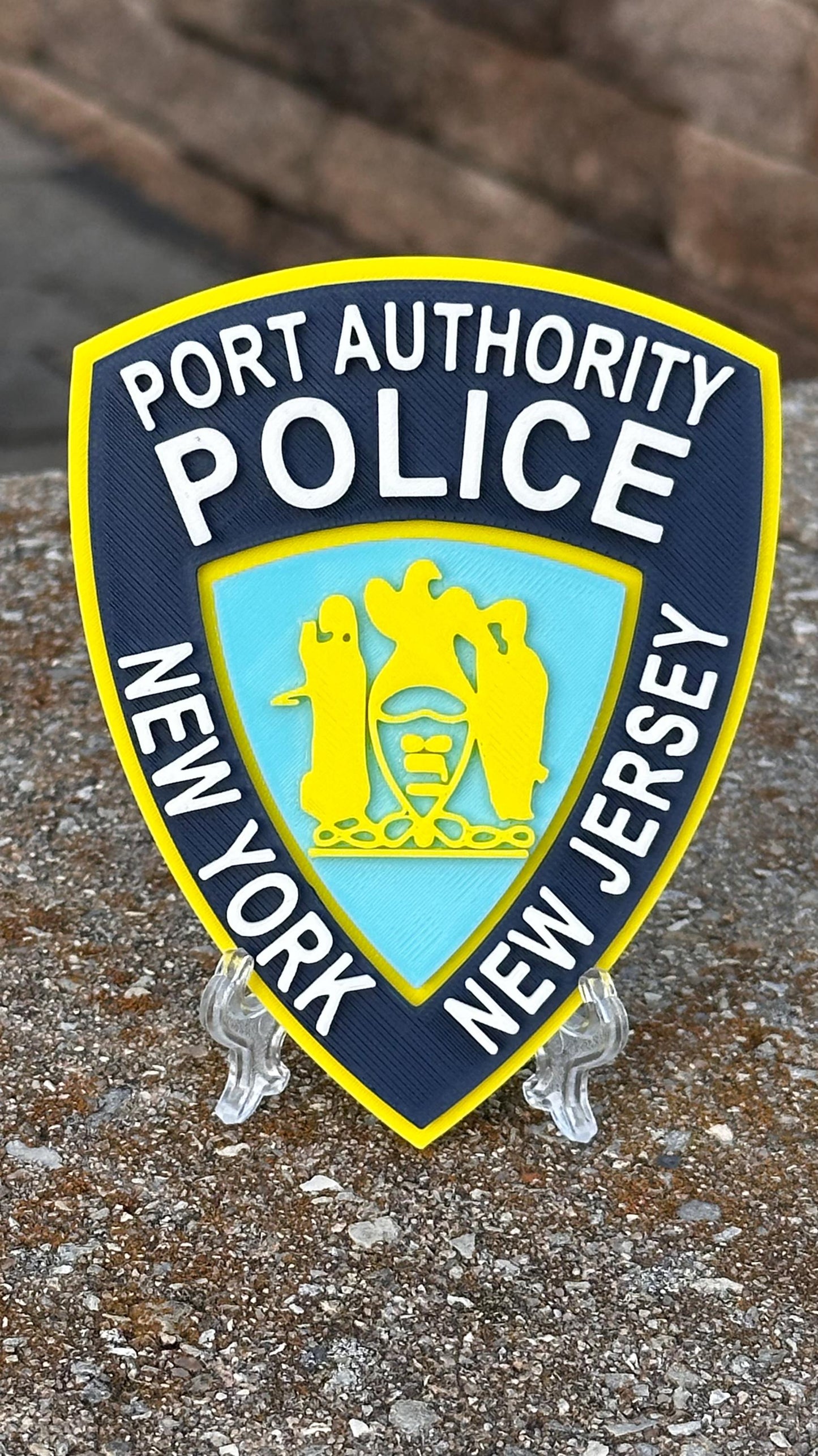 PAPD 3D Embossed Plaque: Port Authority NY NJ First Responder Wall Art New York