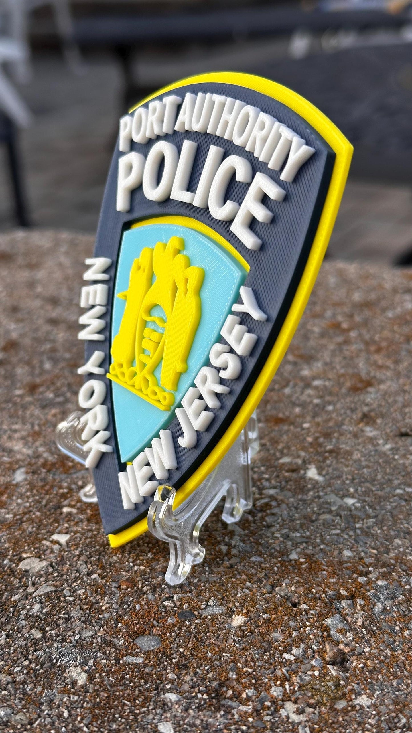 PAPD 3D Embossed Plaque: Port Authority NY NJ First Responder Wall Art New York