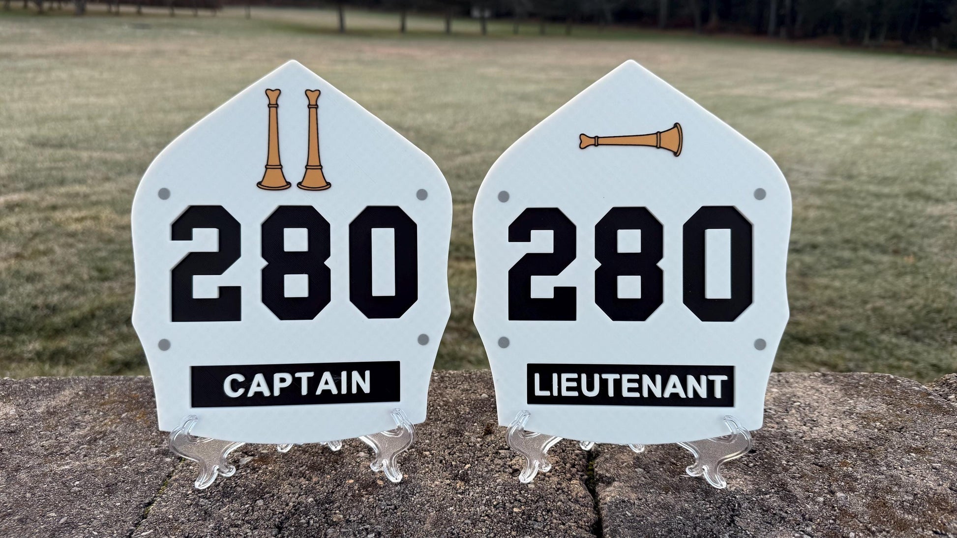 FDNY Fire Helmet Shield: 3D Lieutenant & Captain Display Plaque