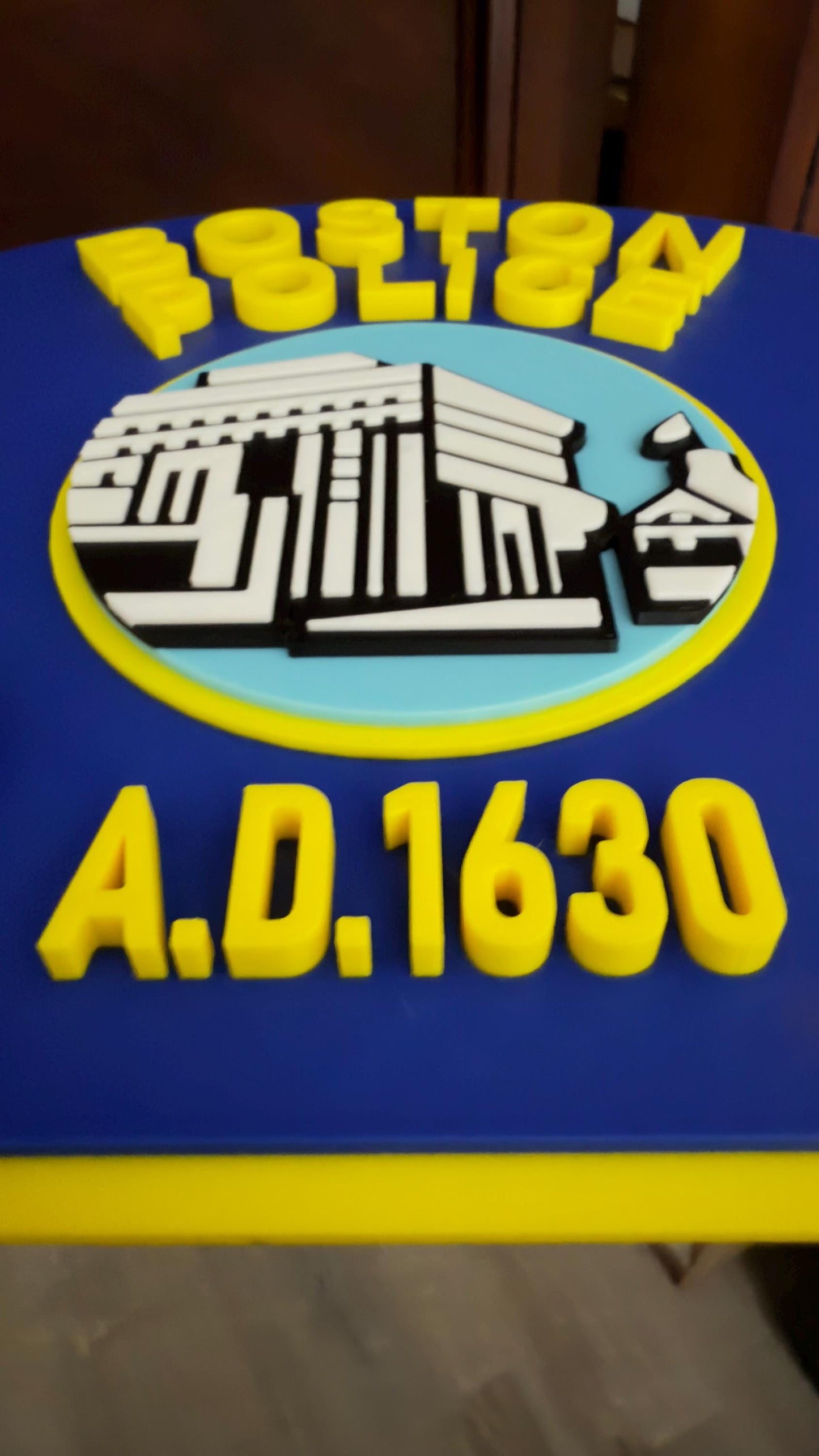 Boston Police Plaque: 3D Embossed Wall Art - First Responder Tribute Massachusetts