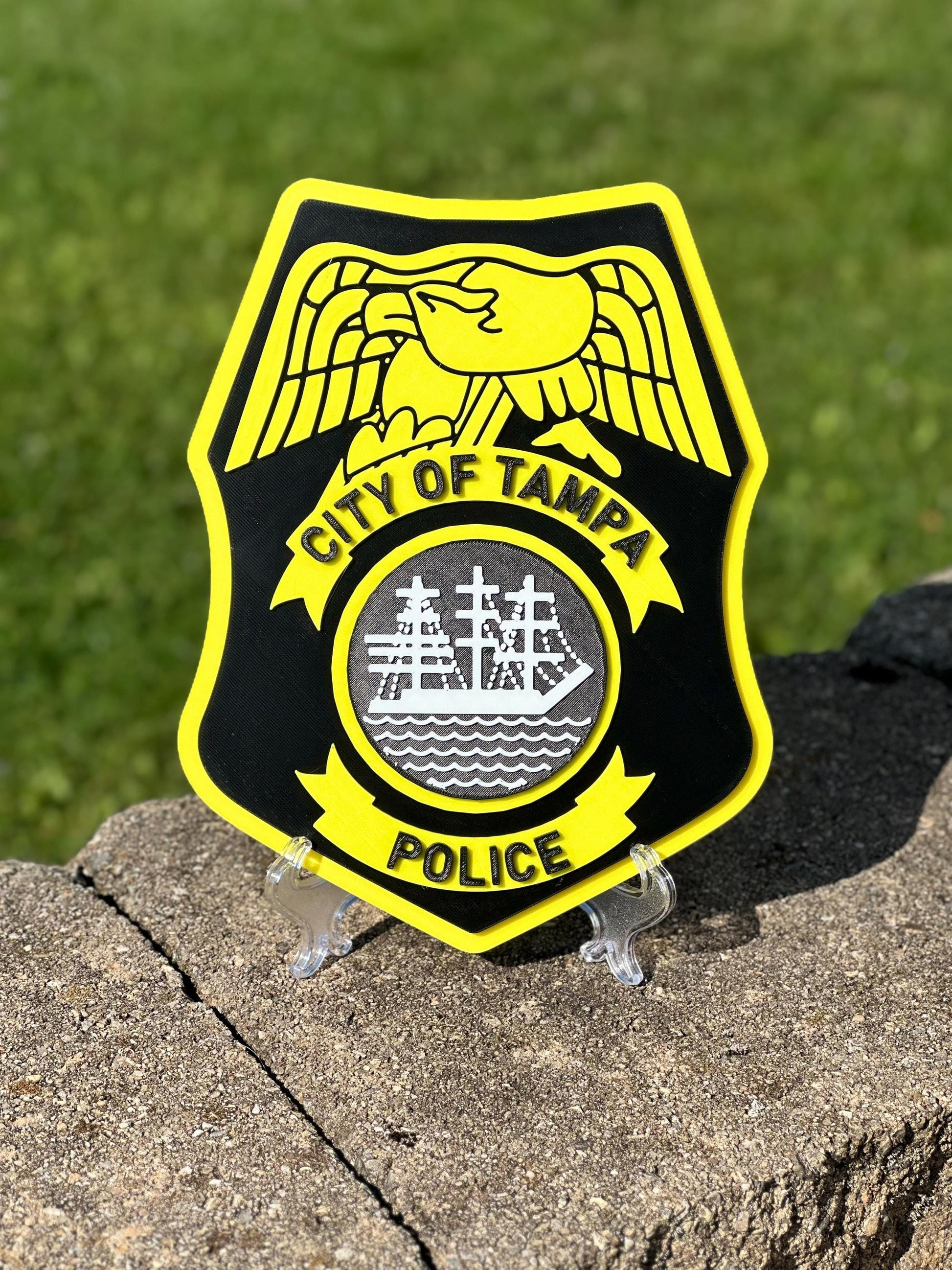 Tampa Police Department 3D Embossed Plaque - First Responder Wall Art Florida
