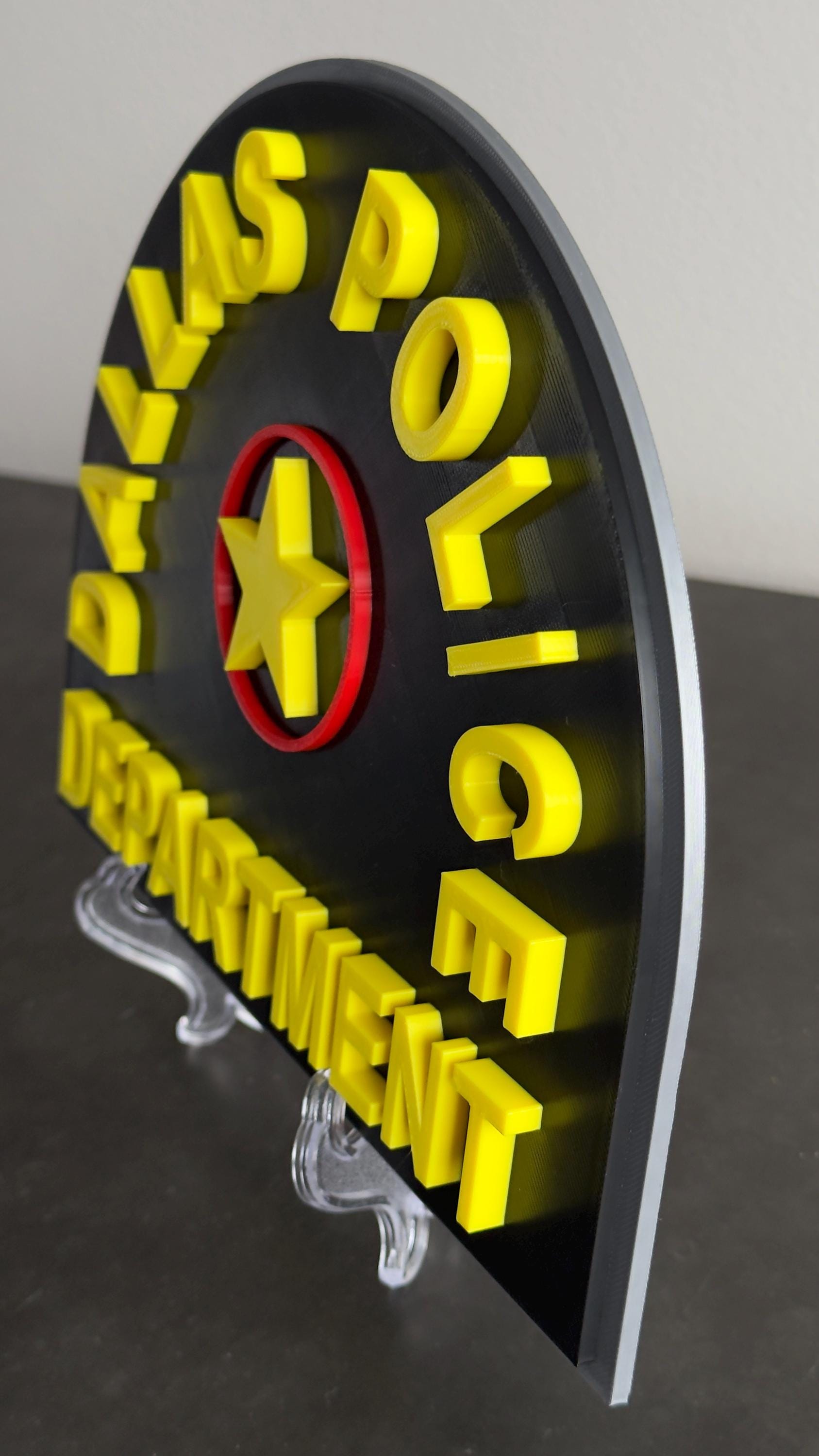 Dallas Police Department 3D Embossed Plaque: First Responder Wall Art Texas