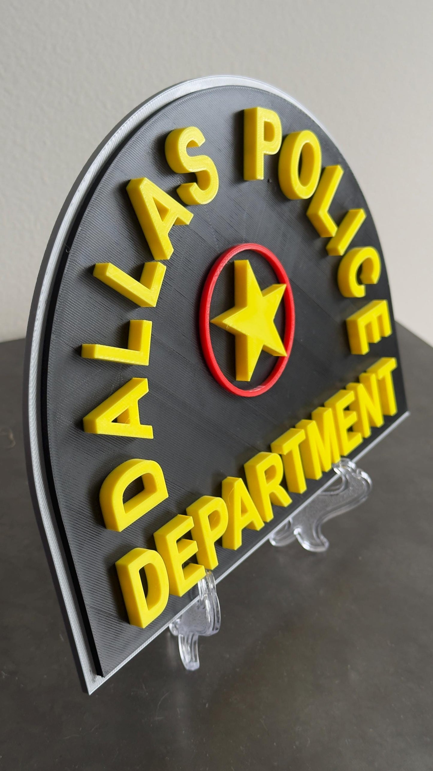 Dallas Police Department 3D Embossed Plaque: First Responder Wall Art Texas