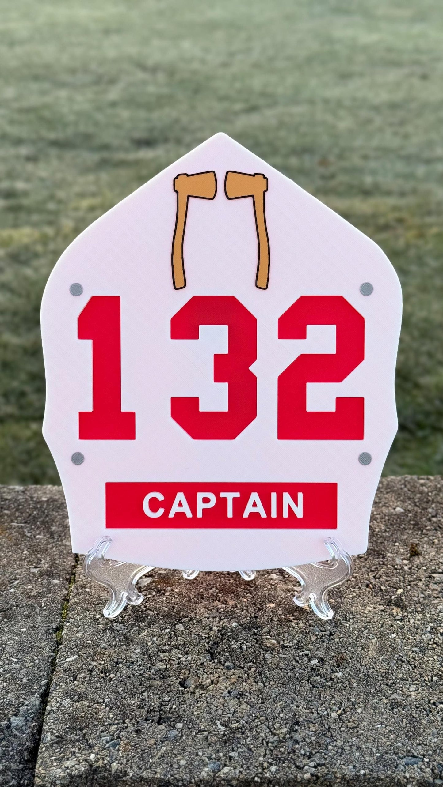FDNY Fire Helmet Shield: 3D Lieutenant & Captain Display Plaque