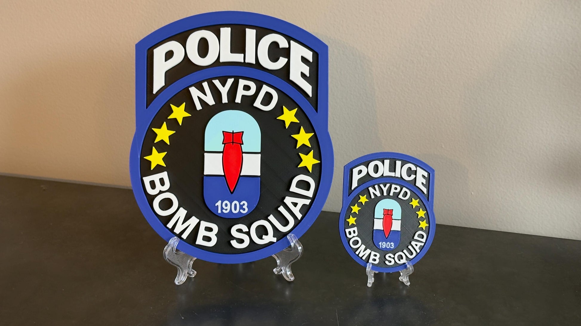 NYPD Bomb Squad 3D Embossed Display Plaque: First Responder Wall Art