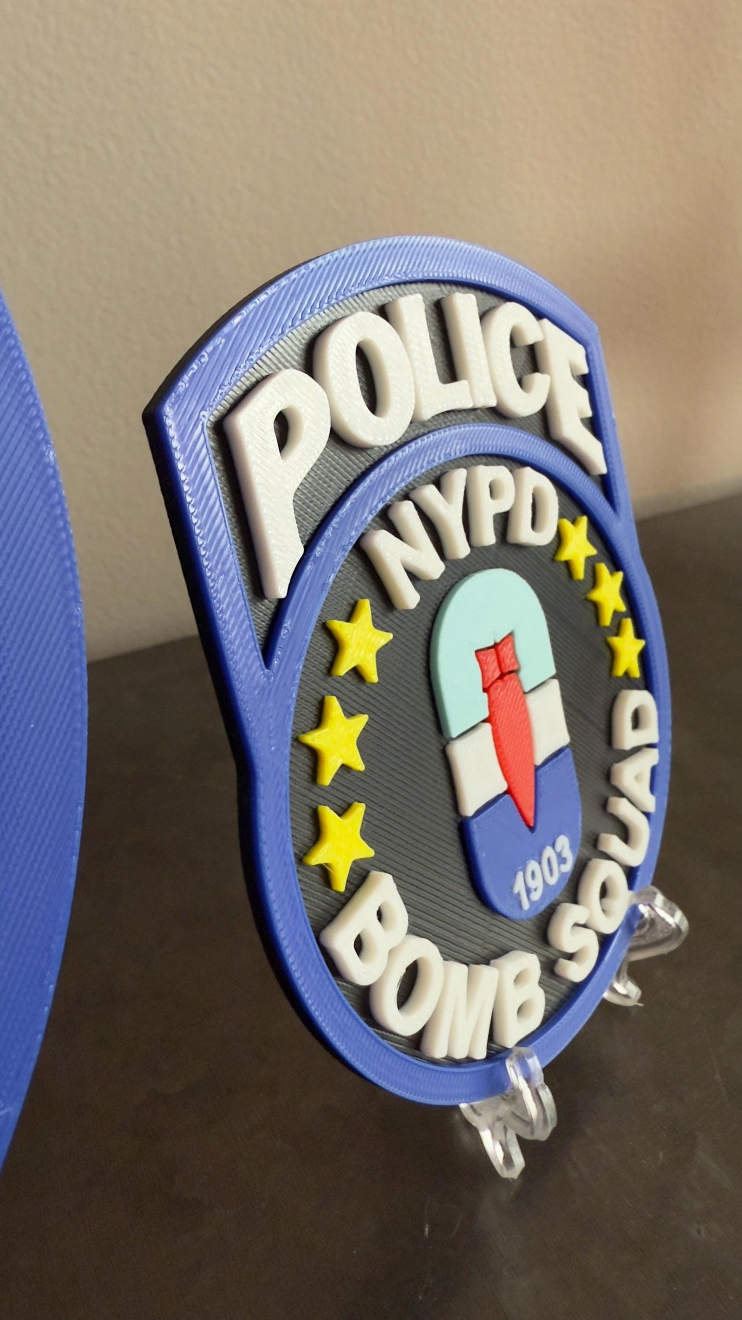 NYPD Bomb Squad 3D Embossed Display Plaque: First Responder Wall Art