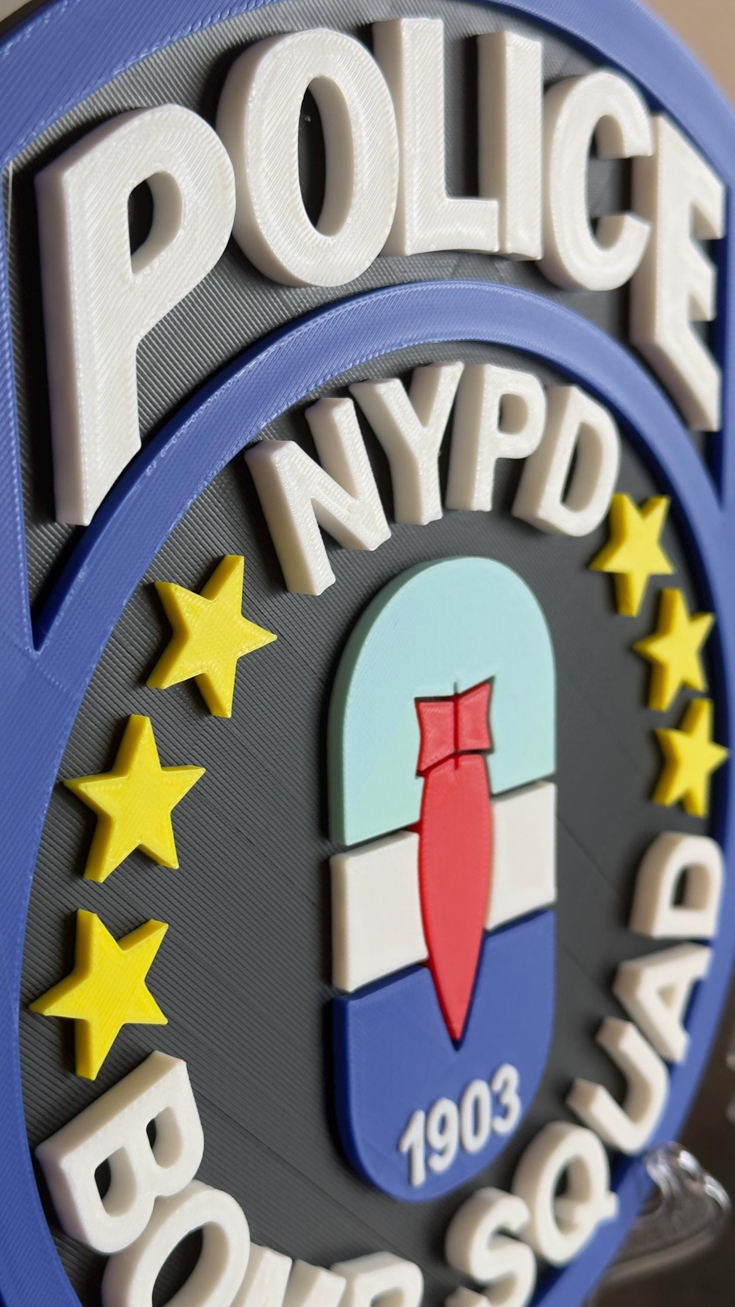NYPD Bomb Squad 3D Embossed Display Plaque: First Responder Wall Art