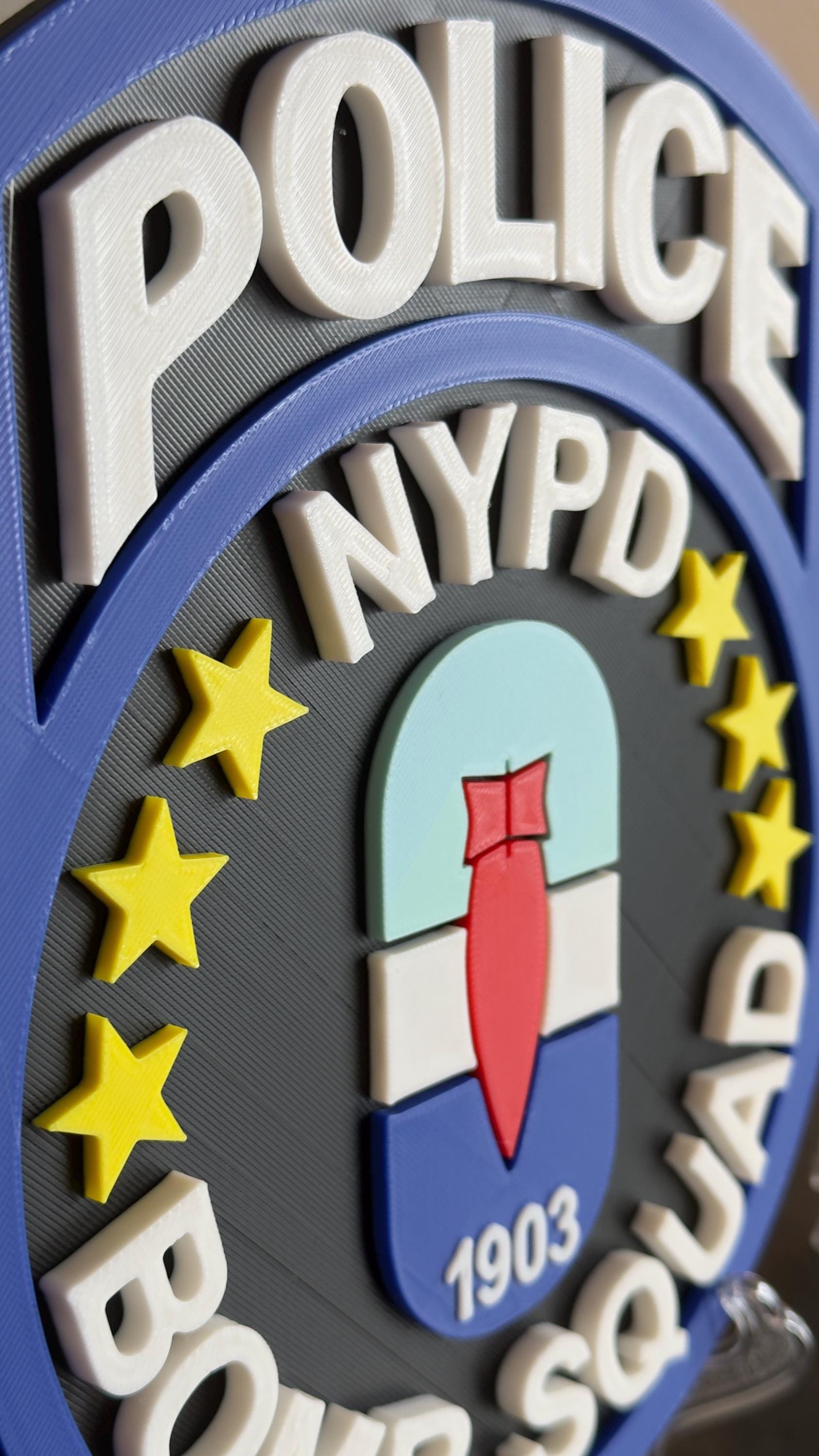 NYPD Bomb Squad 3D Embossed Display Plaque: First Responder Wall Art