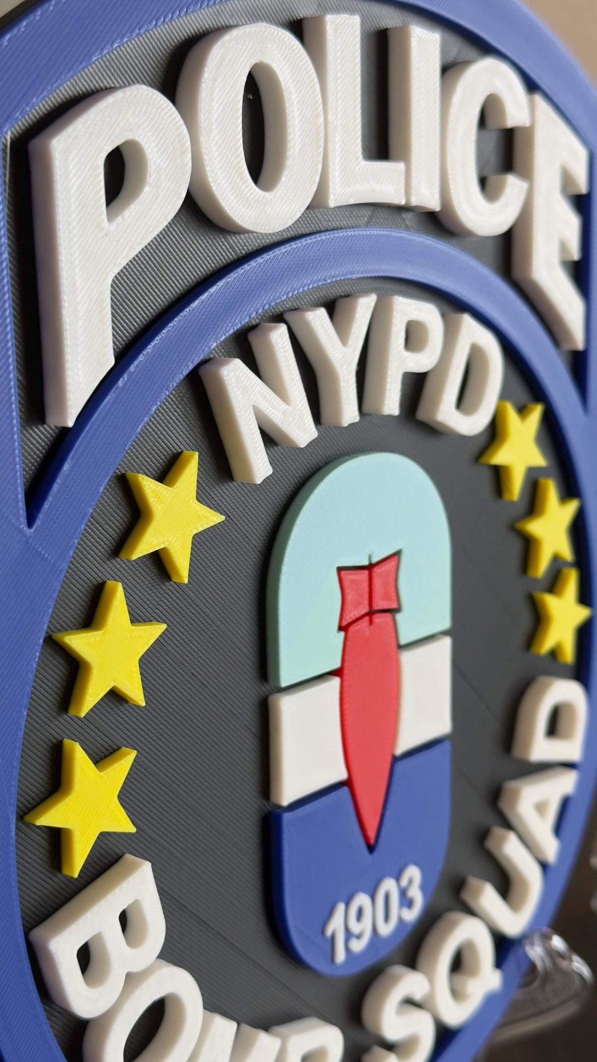 NYPD Bomb Squad 3D Embossed Display Plaque: First Responder Display Plaque