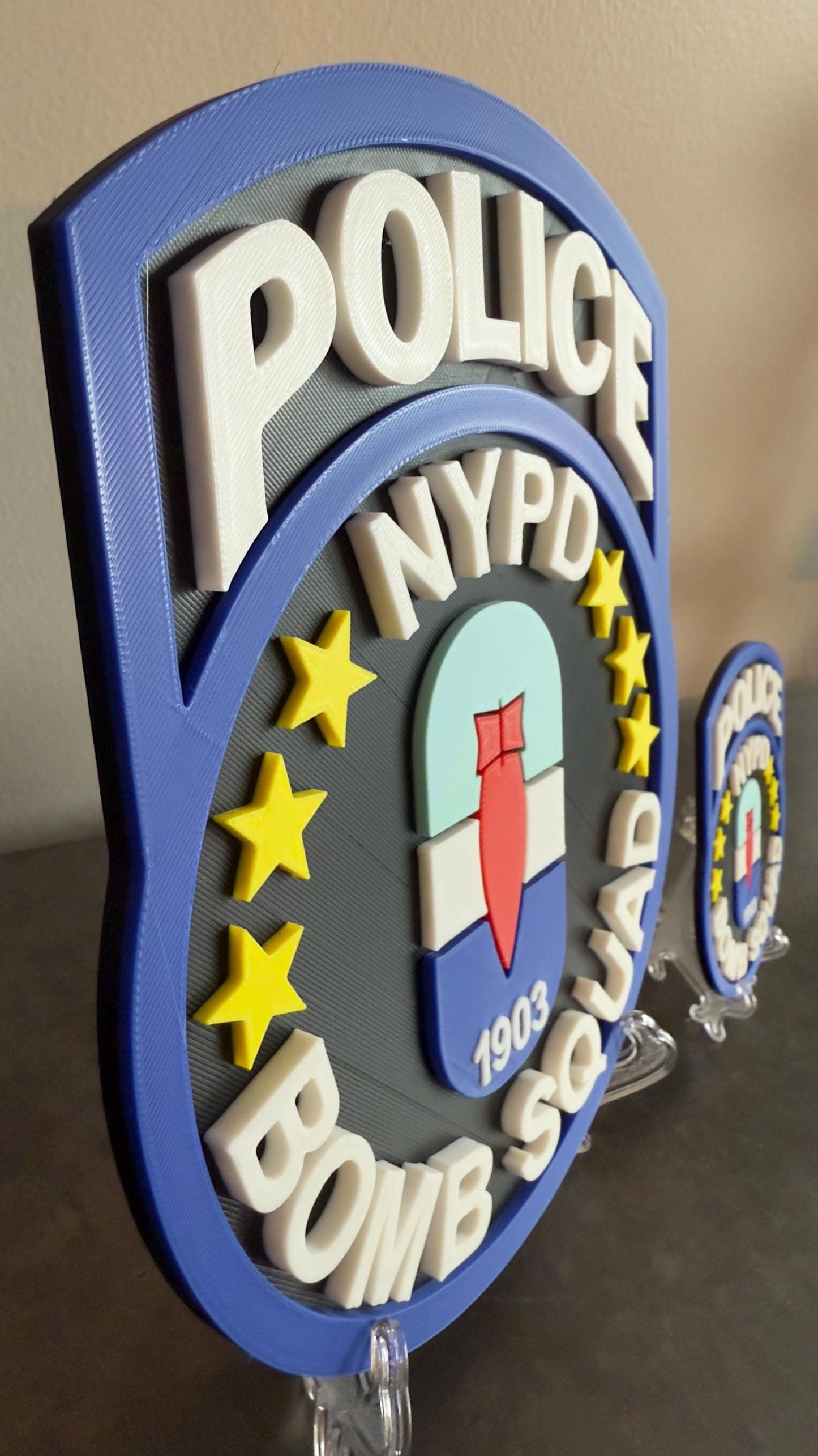NYPD Bomb Squad 3D Embossed Display Plaque: First Responder Wall Art