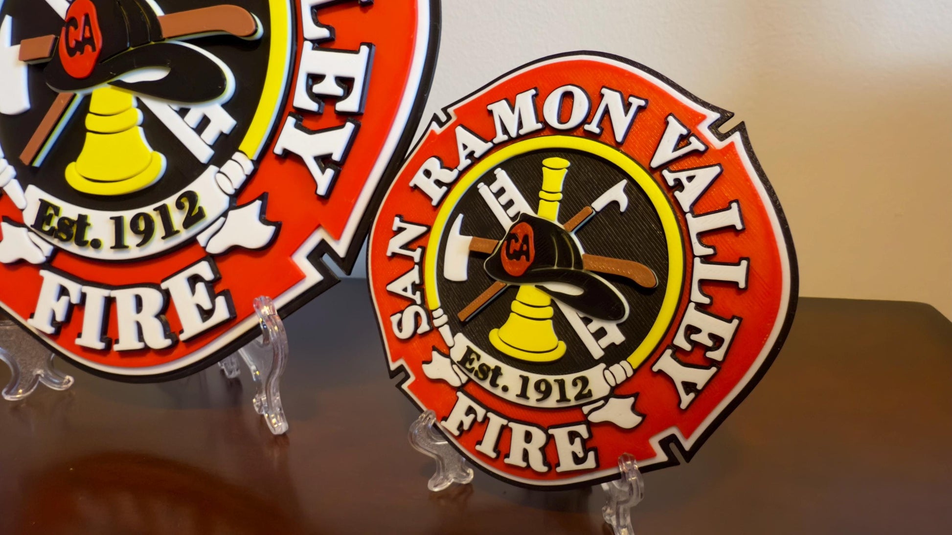 San Ramon Valley Fire Department 3D Embossed Plaque - First Responder Wall Art California