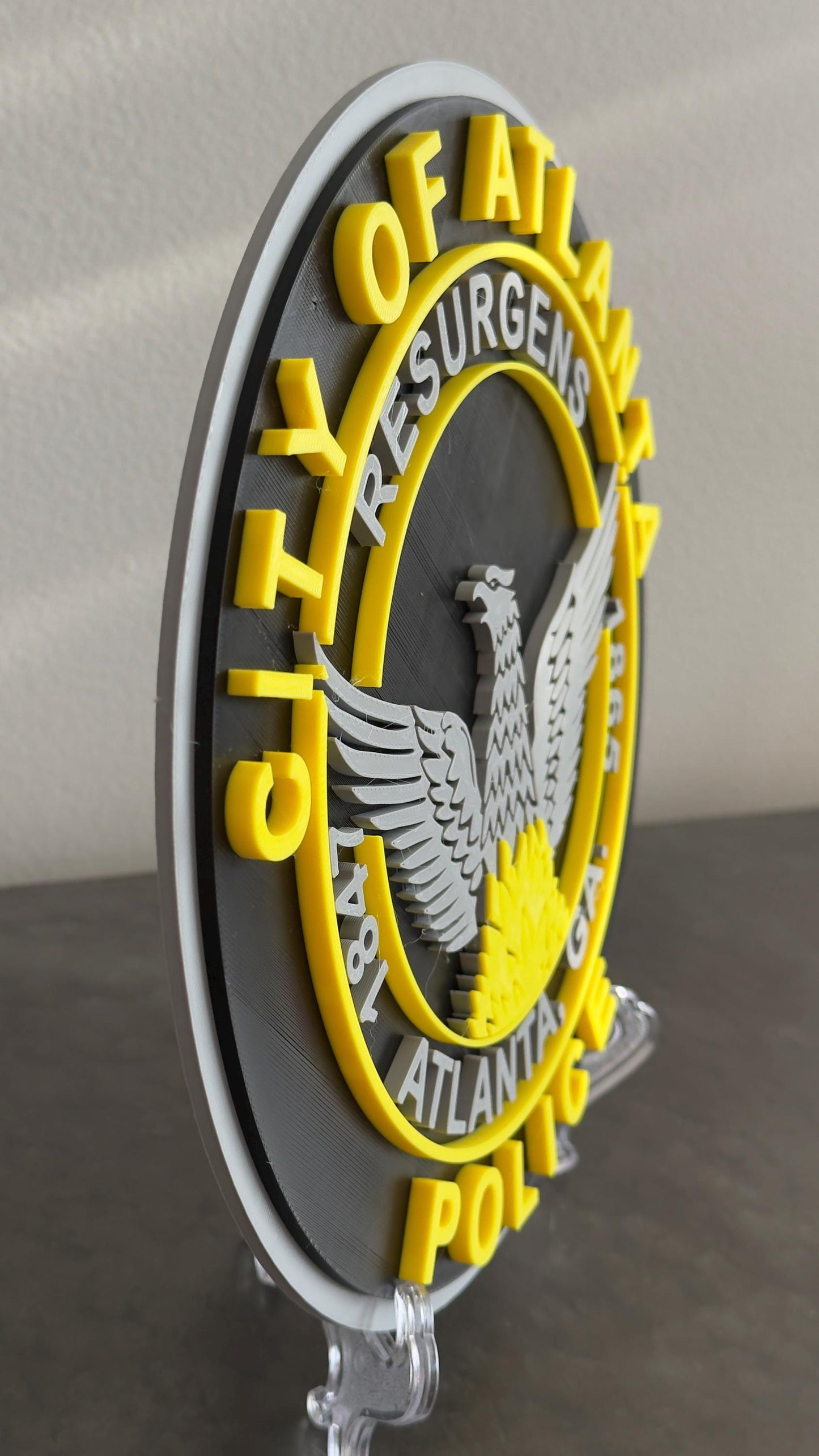 Atlanta Georgia Police Department Logo 3D Embossed Plaque