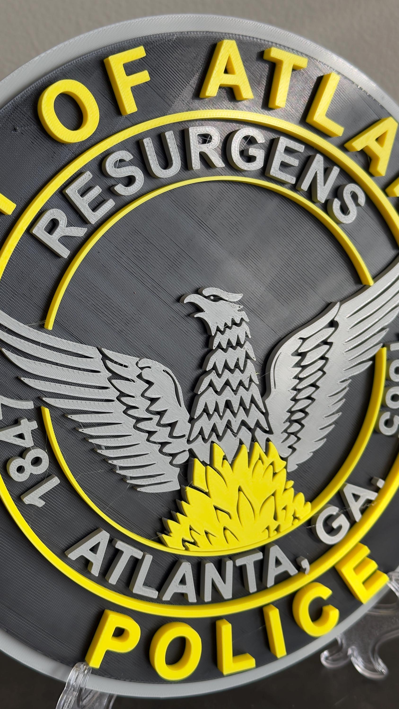 Atlanta Georgia Police Department Logo 3D Embossed Plaque