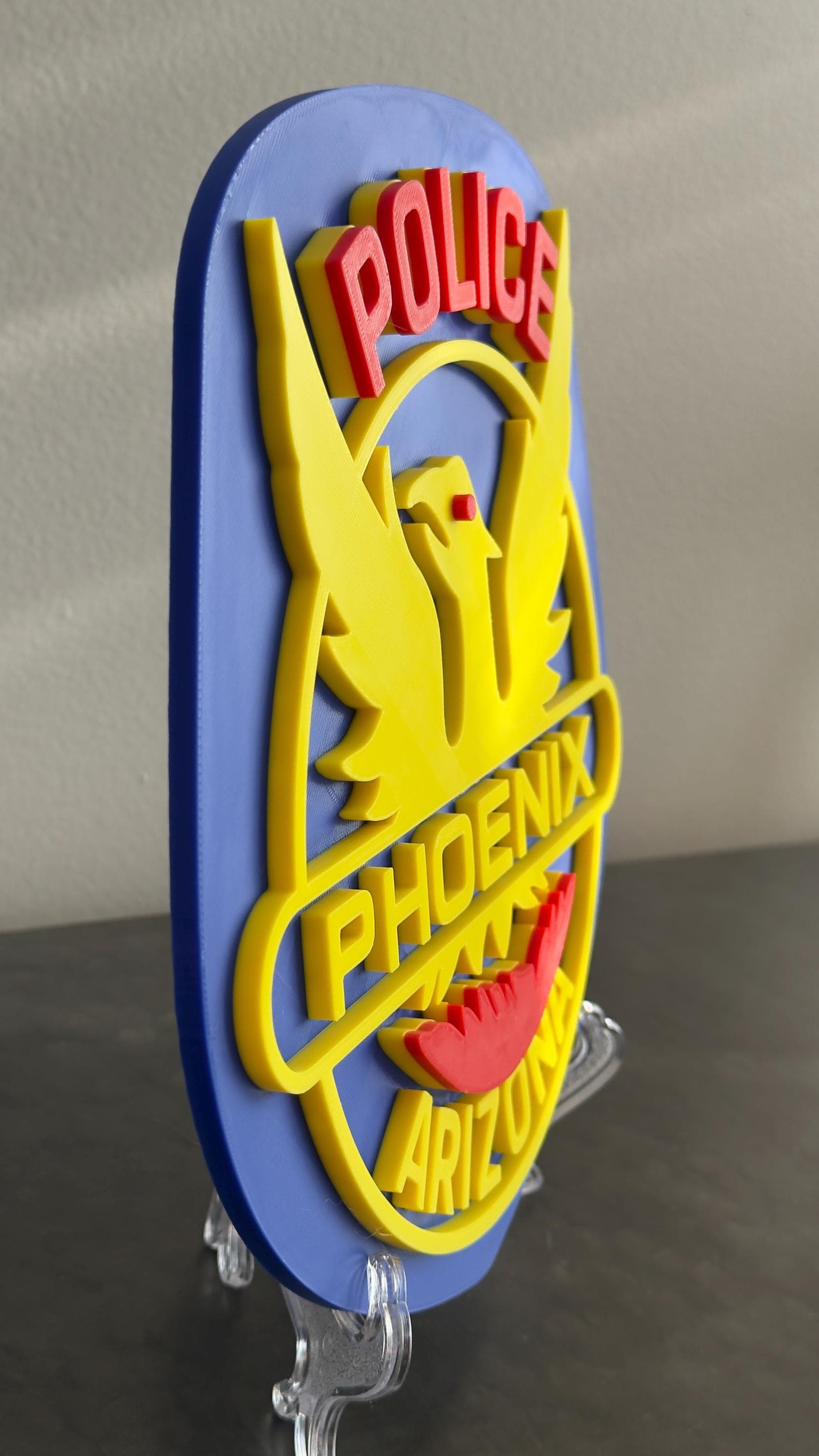Phoenix Arizona Police Department 3D Embossed Plaque: First Responder Wall Art AZ