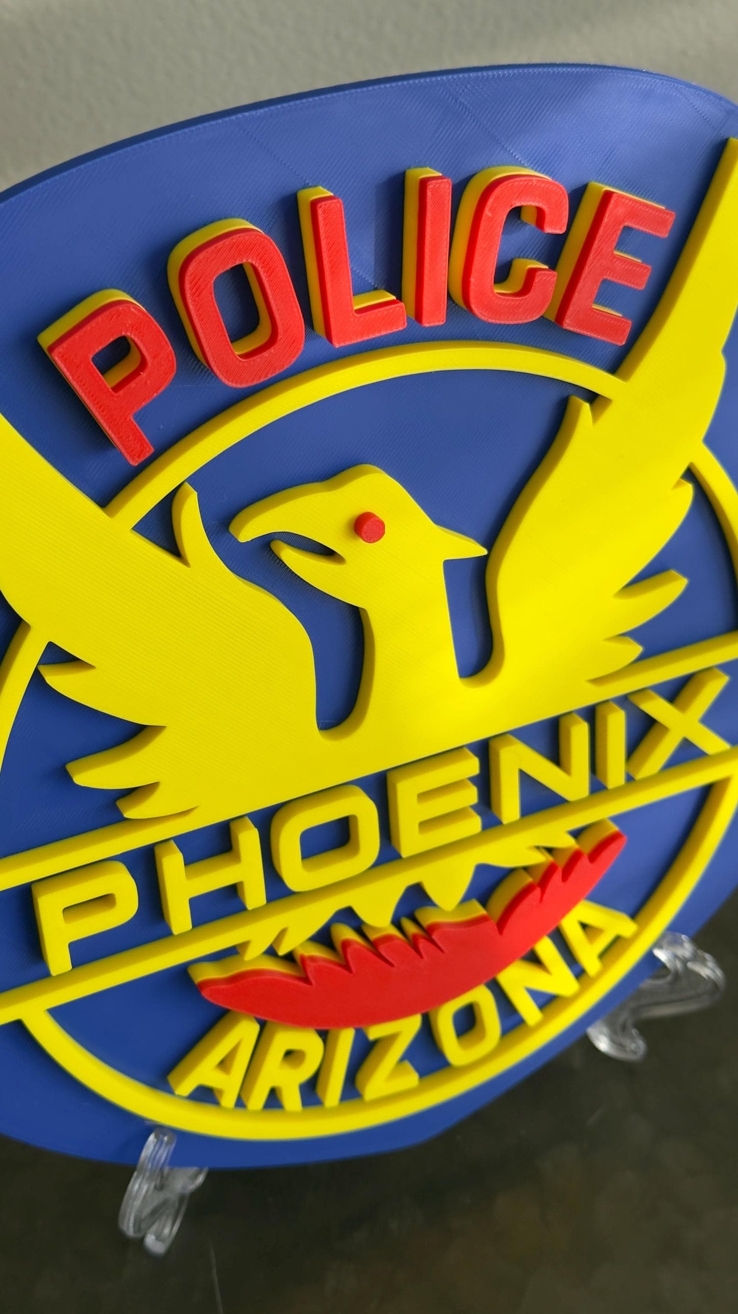 Phoenix Arizona Police Department 3D Embossed Plaque: First Responder Wall Art AZ