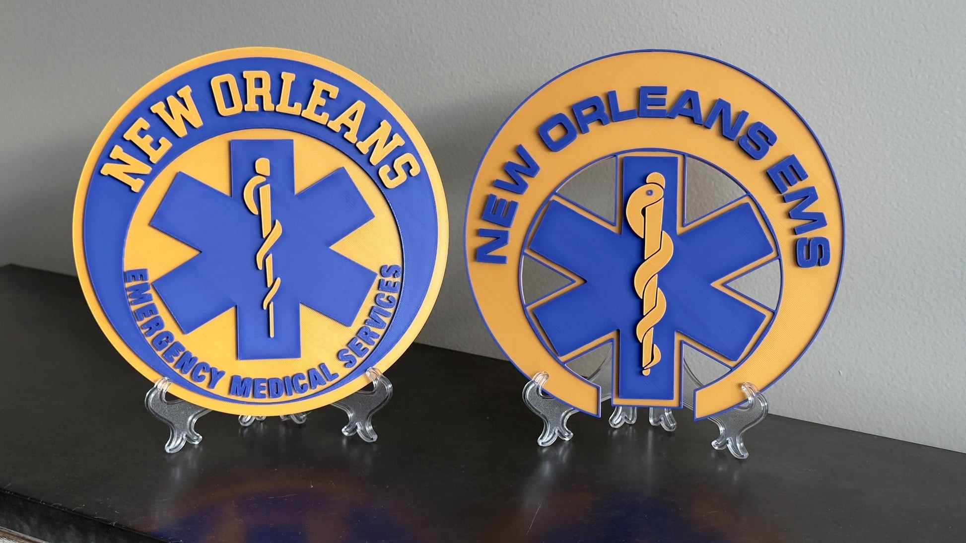 New Orleans EMS Plaque: 3D Embossed First Responder Wall Art Louisiana