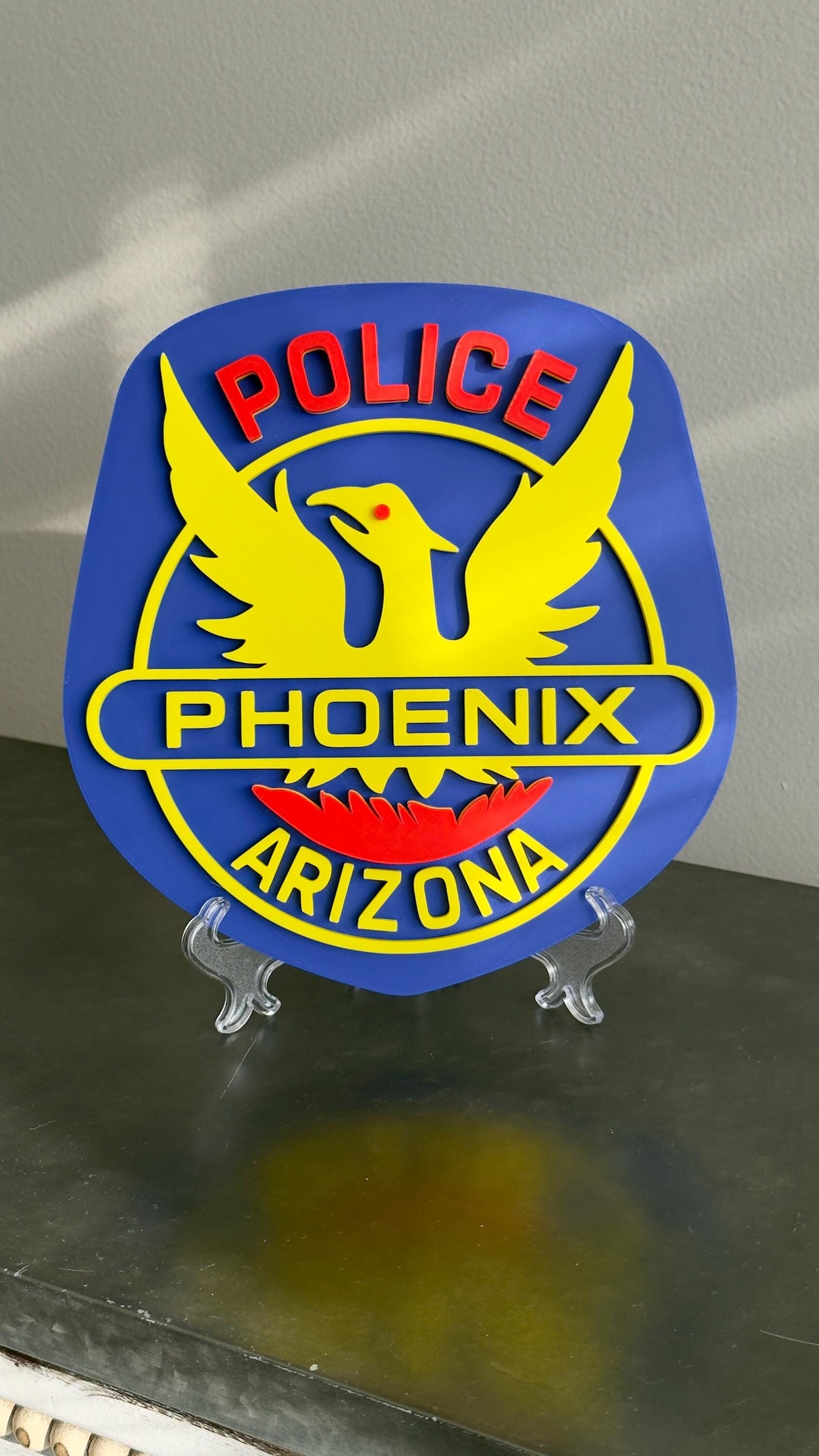 Phoenix Arizona Police Department 3D Embossed Plaque: First Responder Wall Art AZ