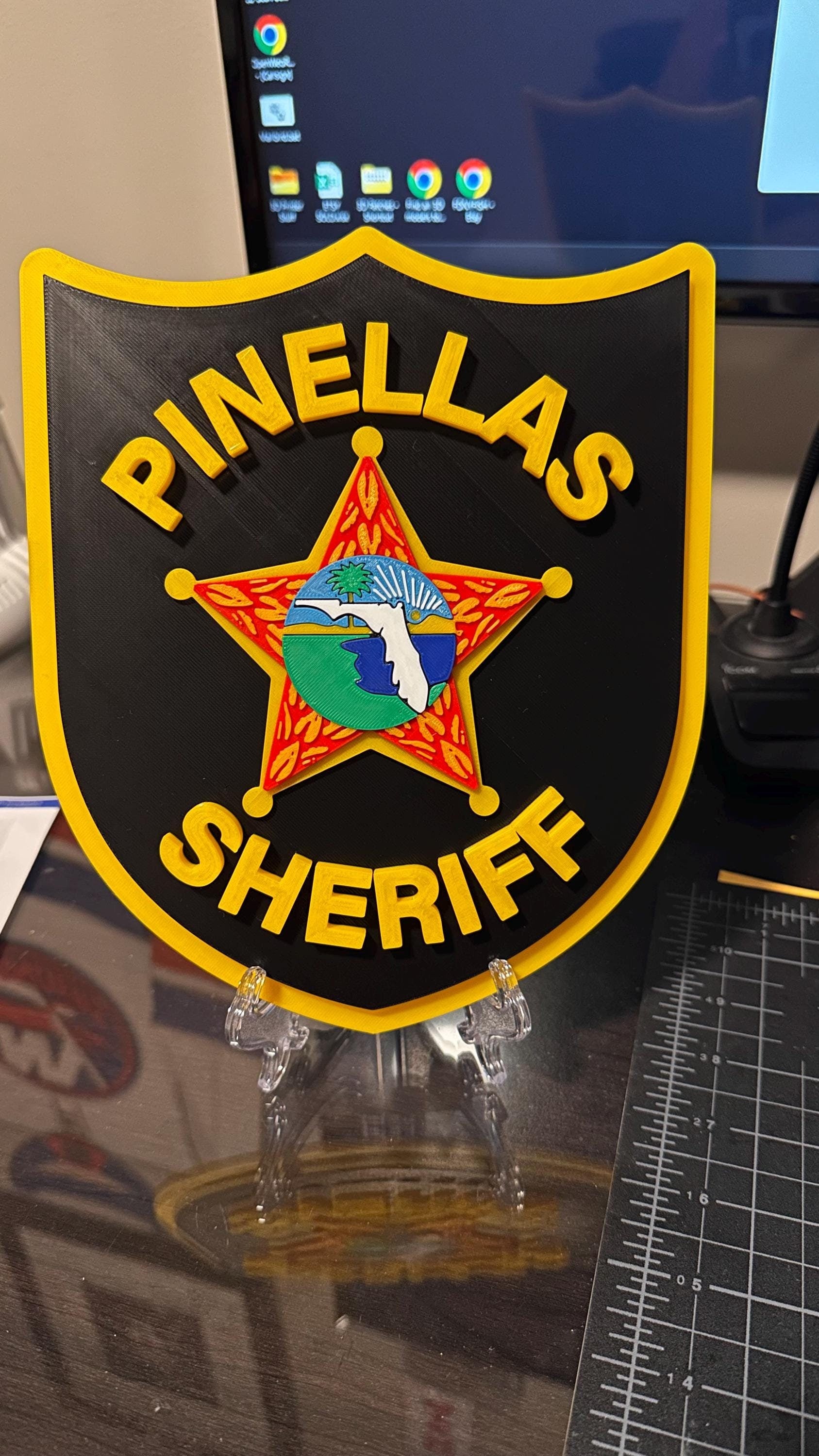 Pinellas County Sheriff Plaque: First Responder Wall Art Patch