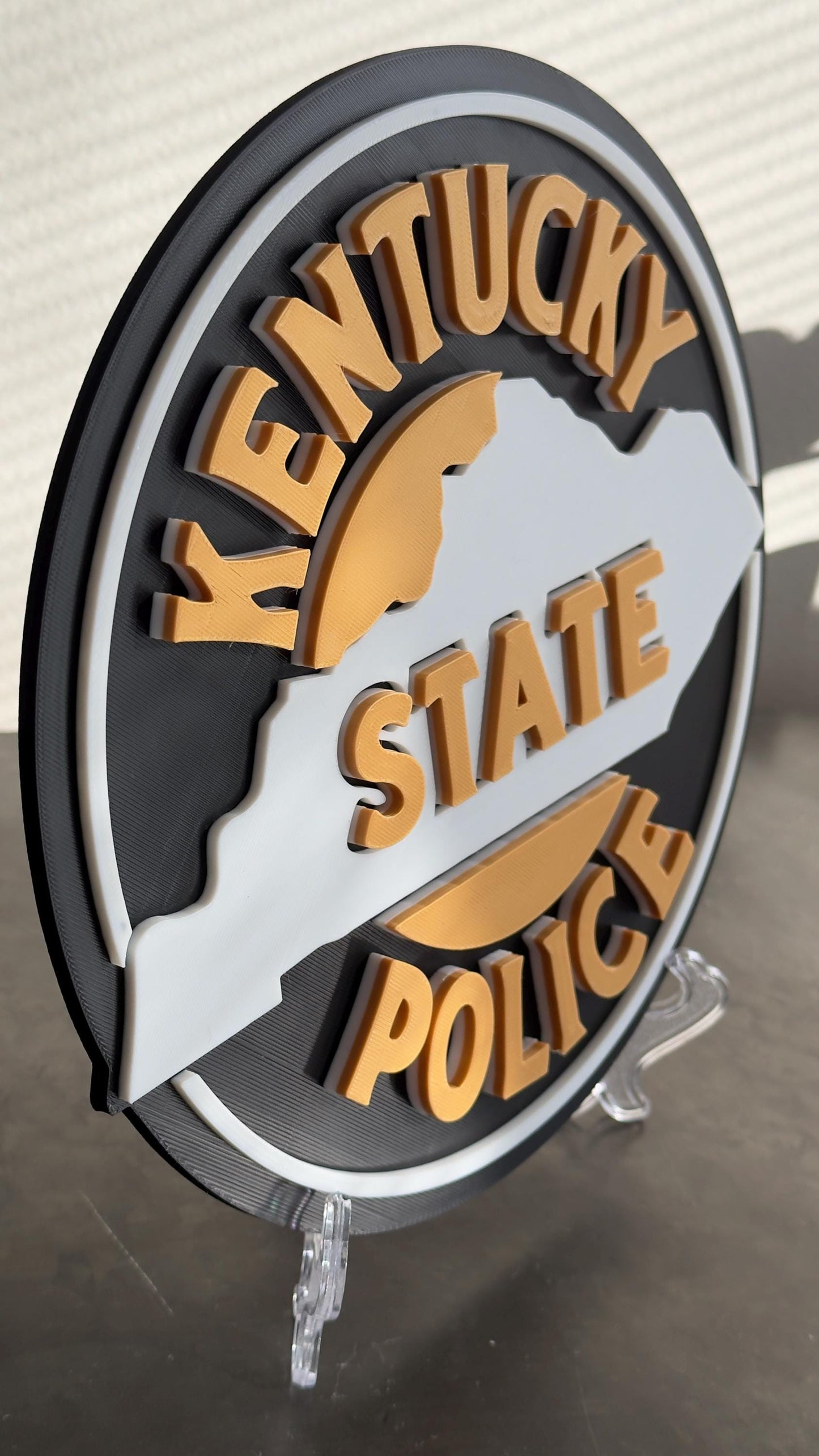 Kentucky State Police 3D Embossed Plaque: First Responder Wall Art